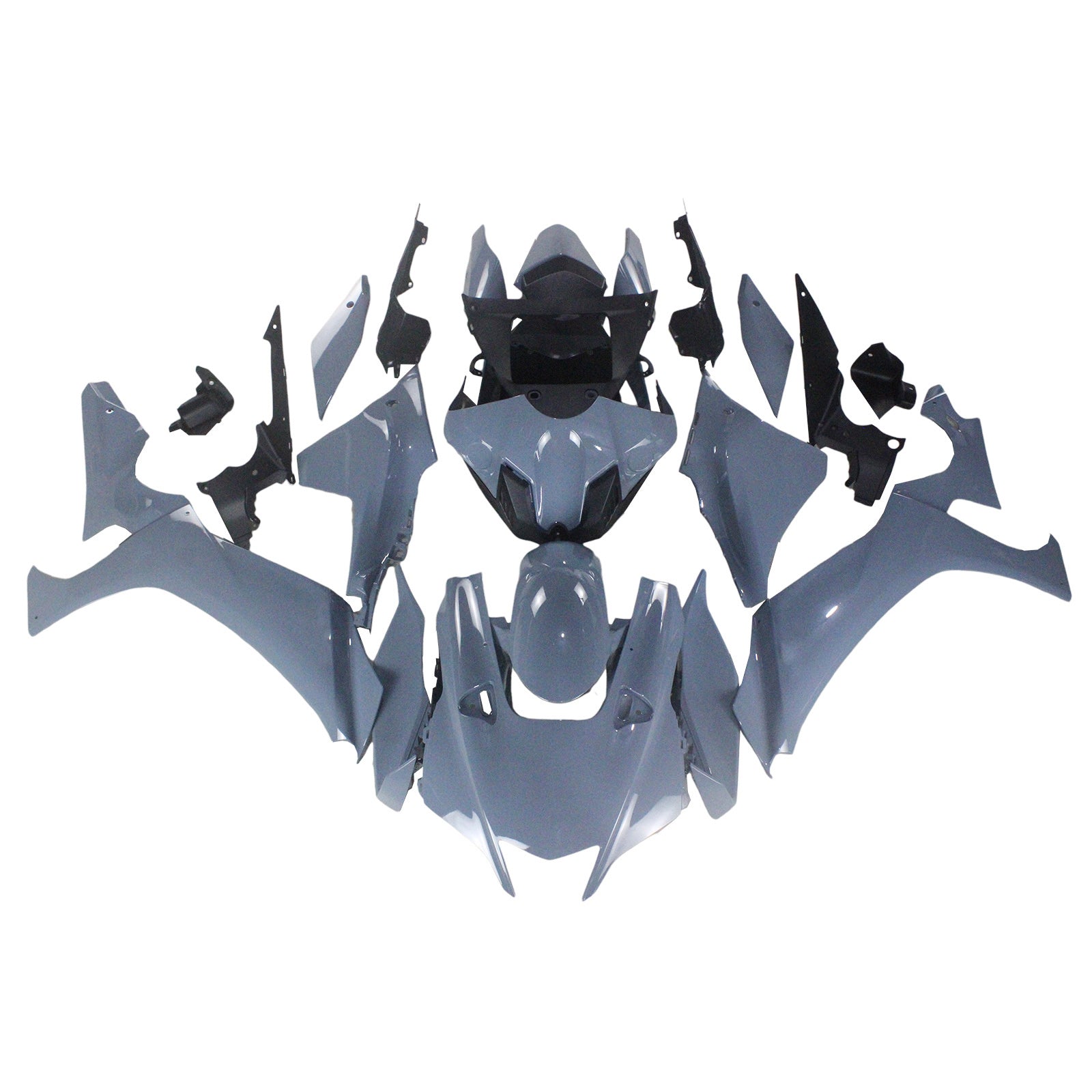 Amotopart 2020–2025 Yamaha YZF R1 Verkleidungsset in glänzendem Grau