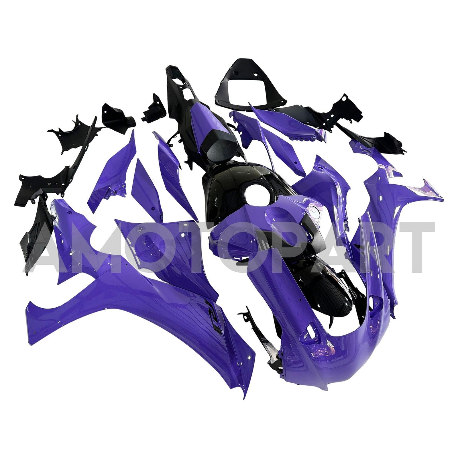 Amotopart Yamaha 2020–2025 YZF R1 Lila Verkleidungsset