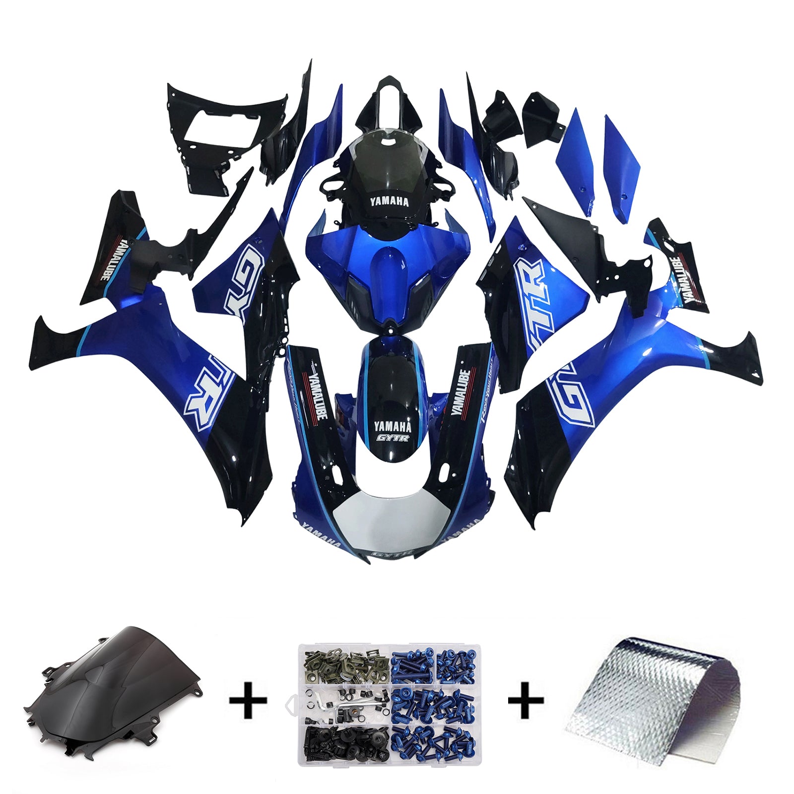 Amotopart Yamaha YZF R1 2020-2025 Blue White GYTR Fairing Kit