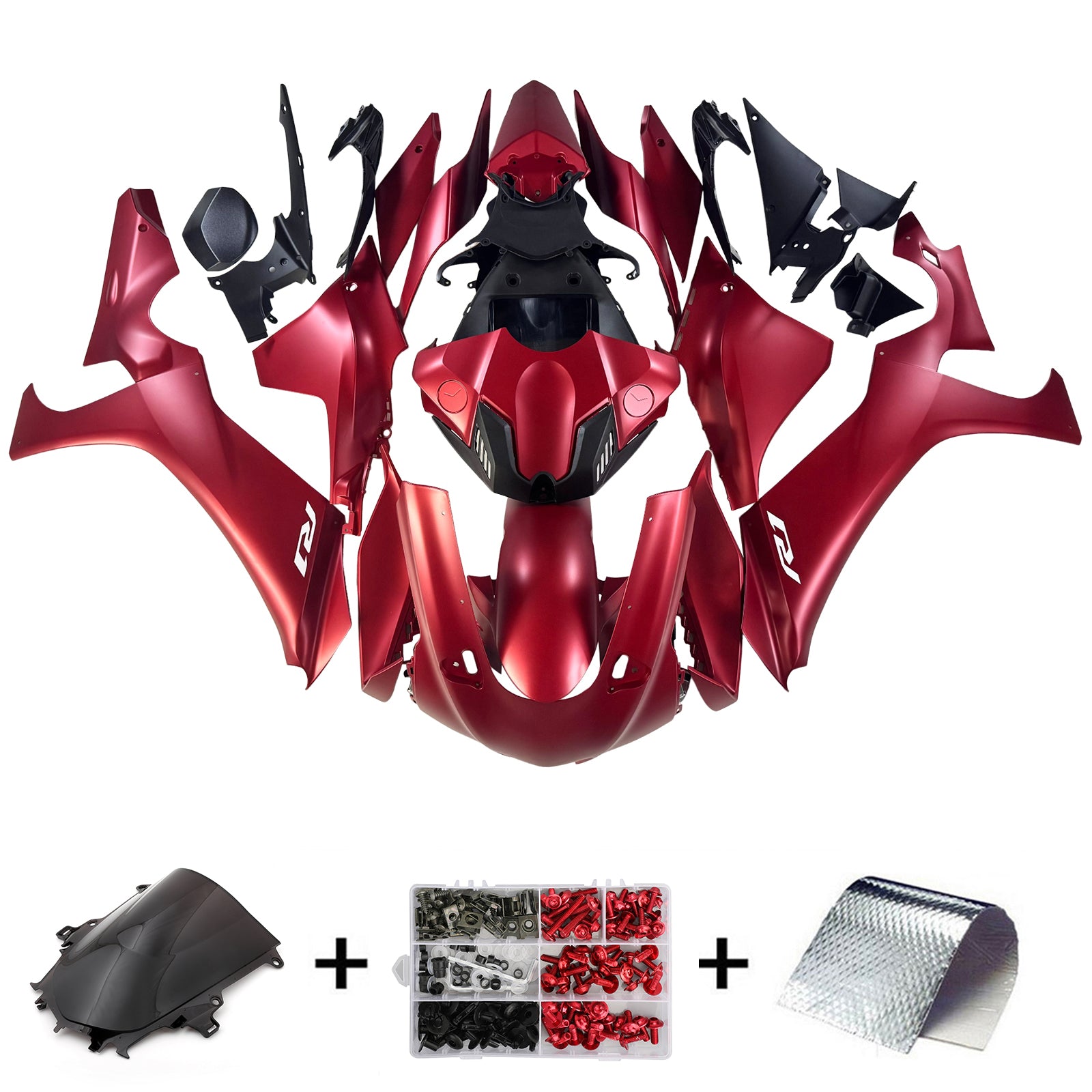 Kit de carénage Amotopart 2020-2025 Yamaha YZF R1 rouge