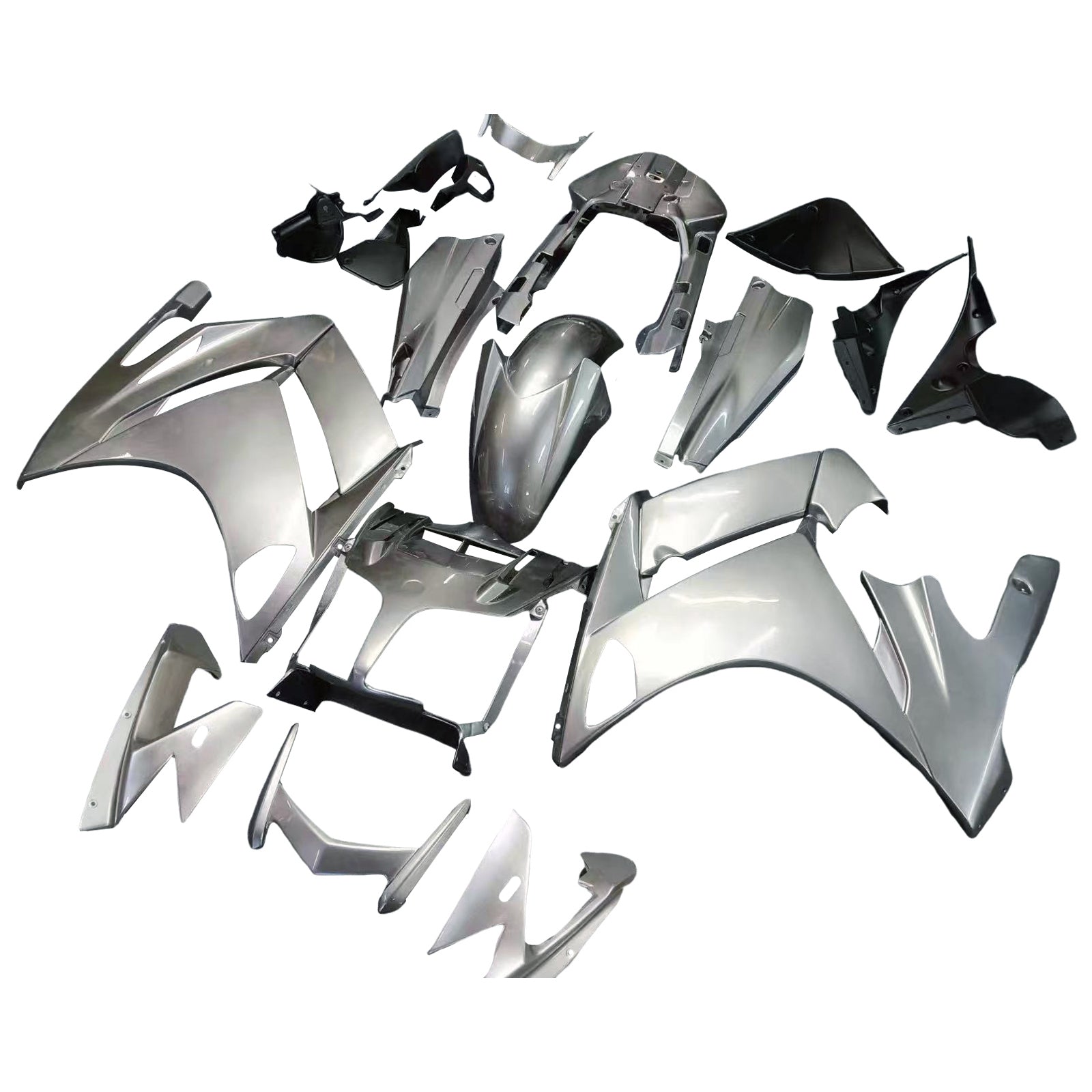 AMOTOPART YAMAHA FJR1300 2007-2011 KIT DE CARÉNAGE Argent et Gris