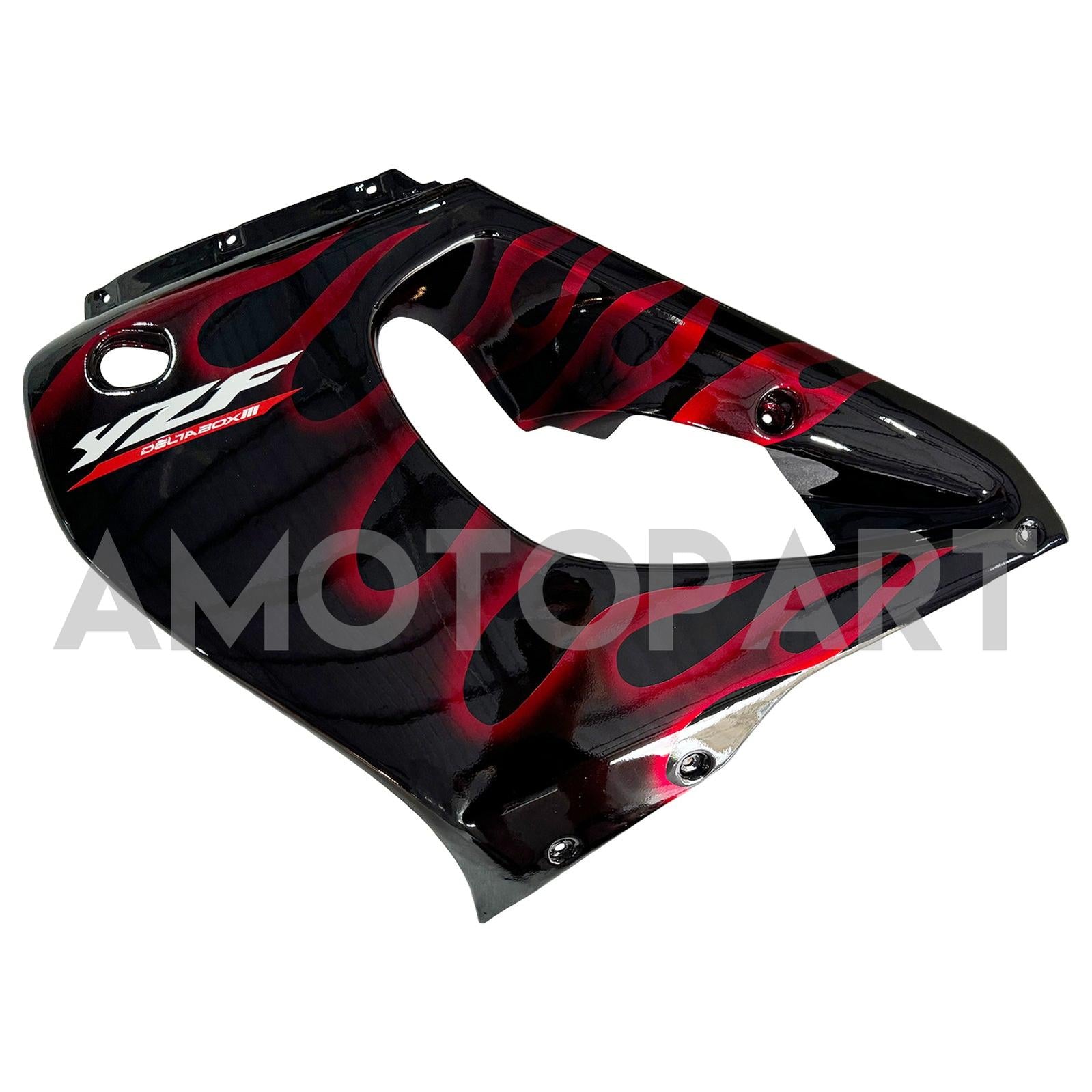 Amotopart 1997-2007 Yamaha YZF1000r Thunderace Fairing Red & Black Style4 Kit