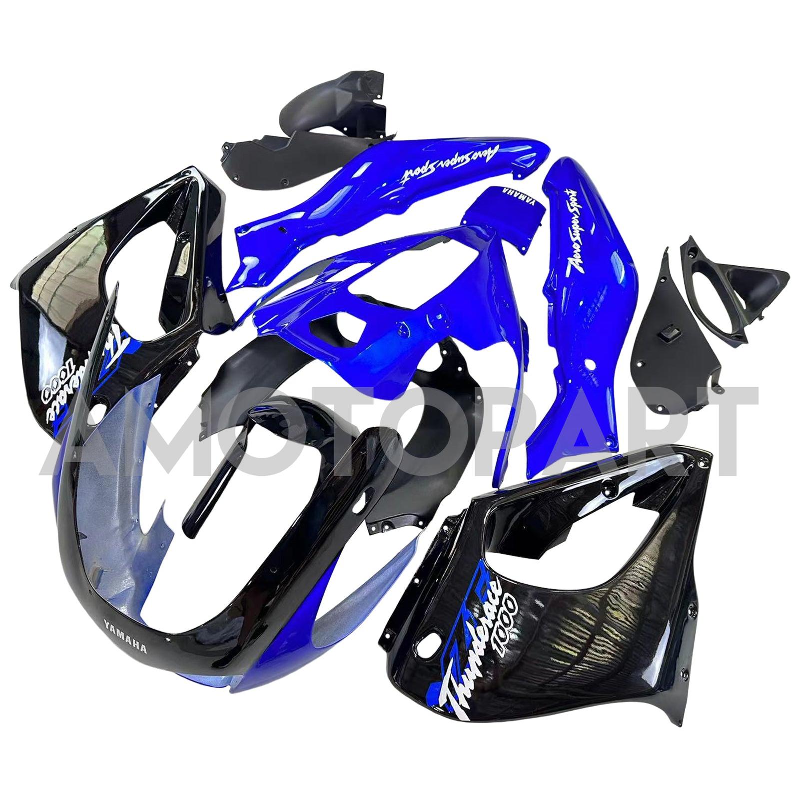 Amotopart 1997-2007 Yamaha YZF1000r Thunderace Fairing Blue & Black Kit