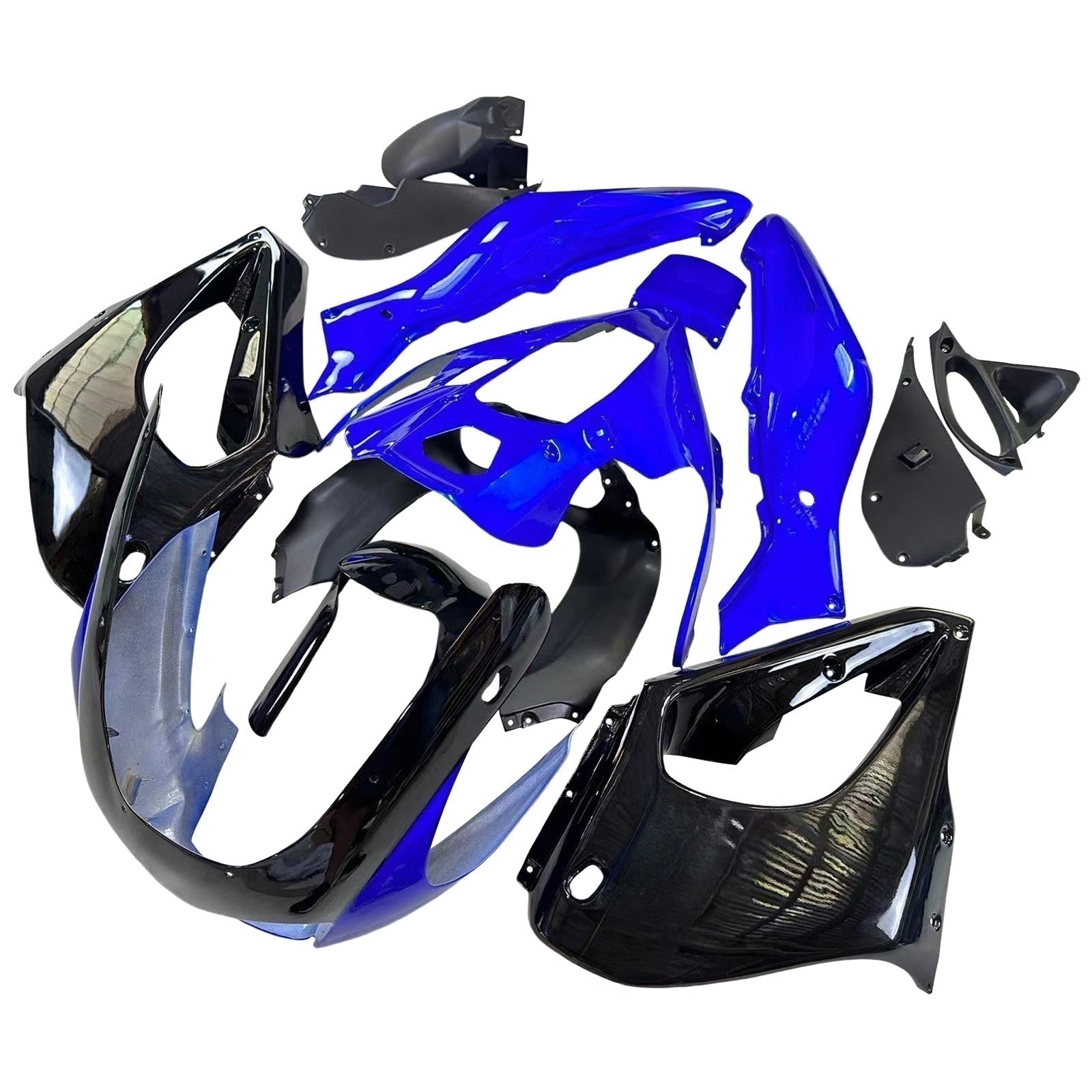 Amotopart 1997-2007 Yamaha YZF1000R Thunderace Verkleidung Blau&Schwarzes Set