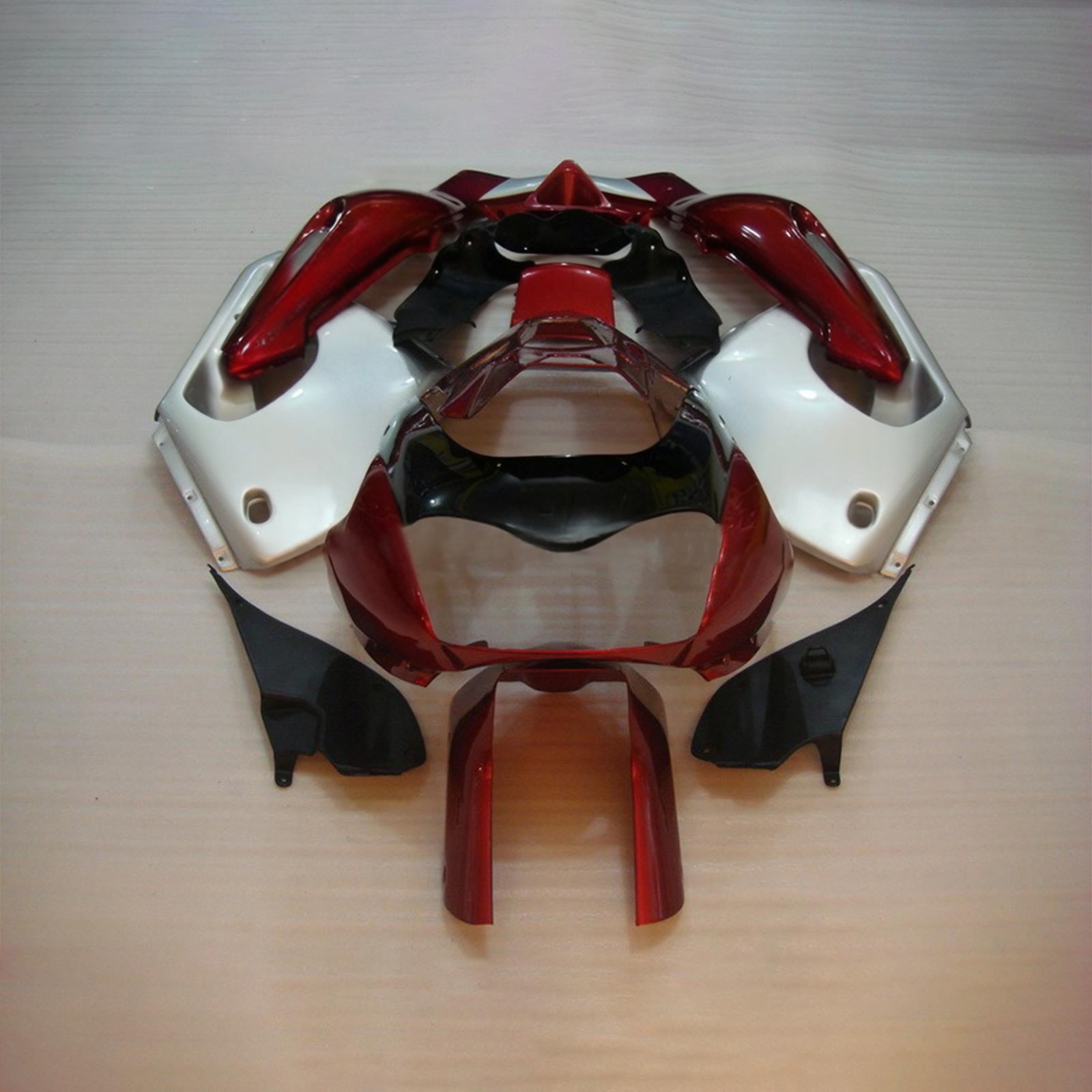 Amotopart 1997-2007 Yamaha YZF1000R Thunderace Fairing Red & Sliver Style3 Kit