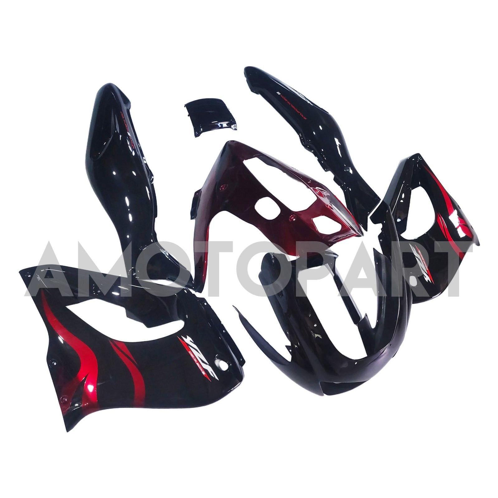 Amotopart 1997-2007 Yamaha YZF1000R Thunderace Fairing Red&Black Style2 Kit