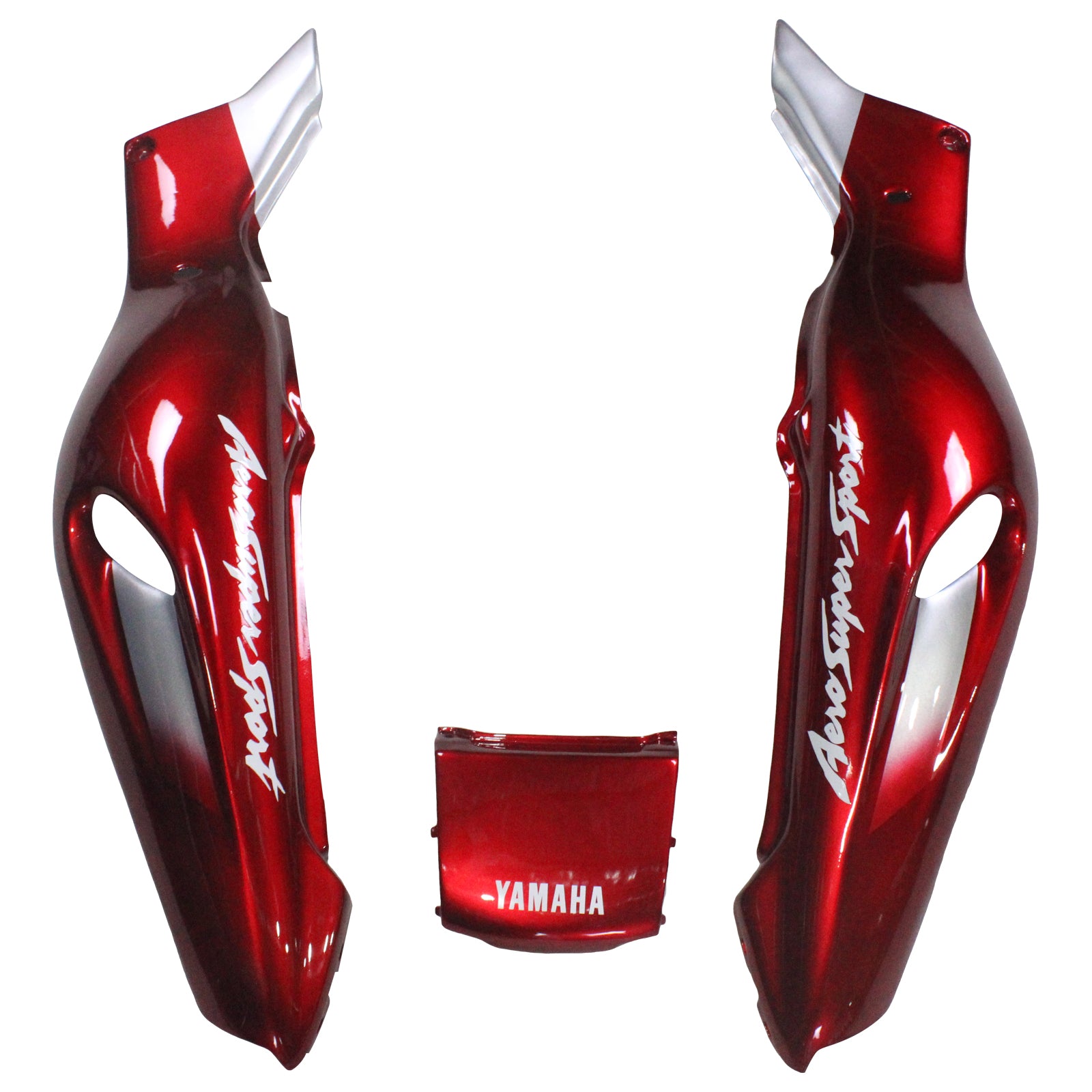 Amotopart 1997–2007 Yamaha YZF1000R Thunderace Verkleidungsset, Rot und Silber, Stil 1