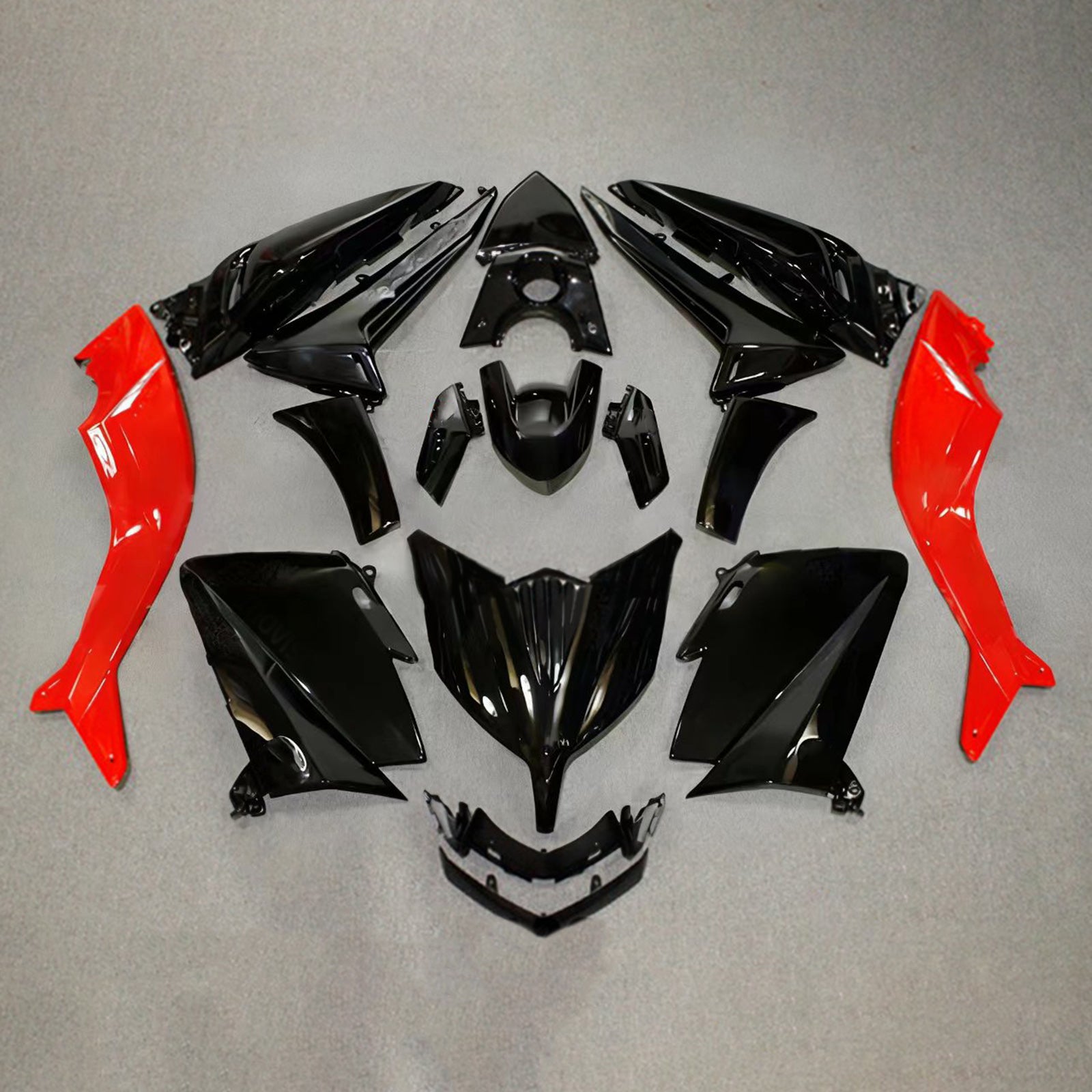 Carénage Amotopart noir pour Yamaha T-Max TMAX530 2015-2016&Kit rouge