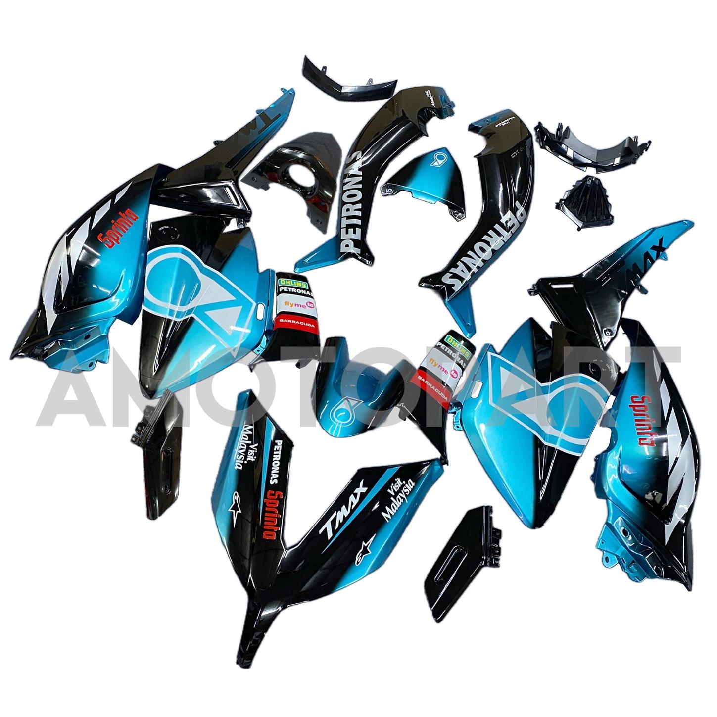 Amotopart 2015-2016 Yamaha T-Max TMAX530 Fairing Blue&Black Petronas Kit