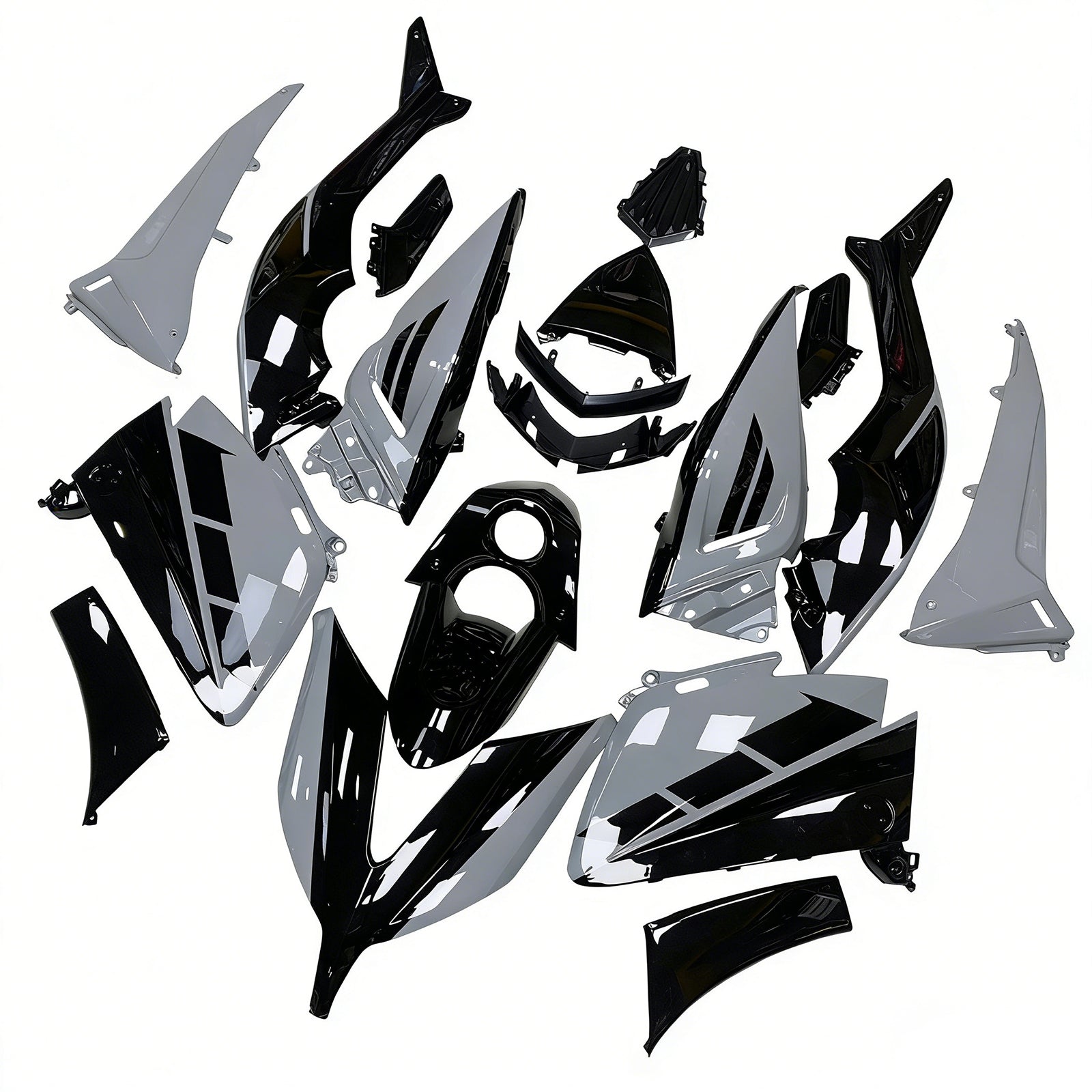 Amotopart 2015-2016 Yamaha T-Max TMAX530 Fairing Grey&Black Kit