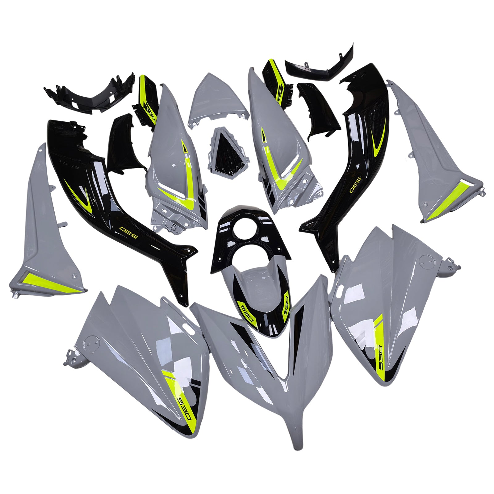 Amotopart 2015-2016 Yamaha T-Max TMAX530 Fairing Grey&Yellow Kit