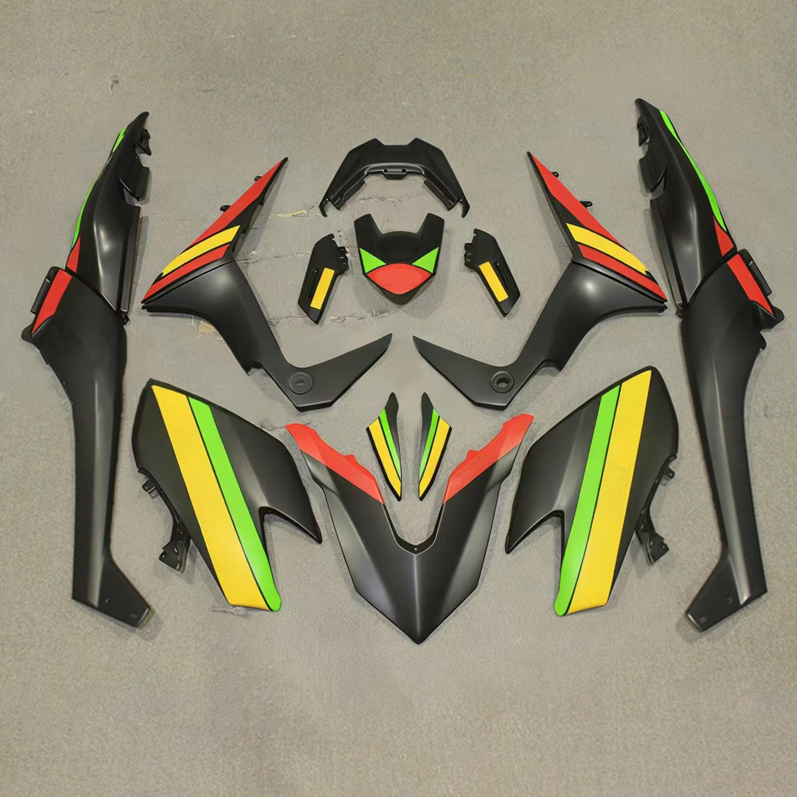Amotopart 2017-2018 Yamaha T-Max Tmax530 Fairing Green & Yellow Kit