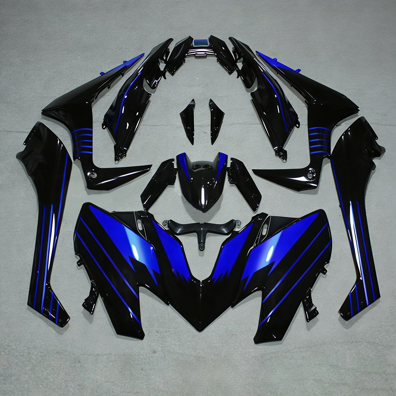 Amotopart 2017-2018 Yamaha T-Max TMAX530 Fairing Blue&Black Style1 Kit