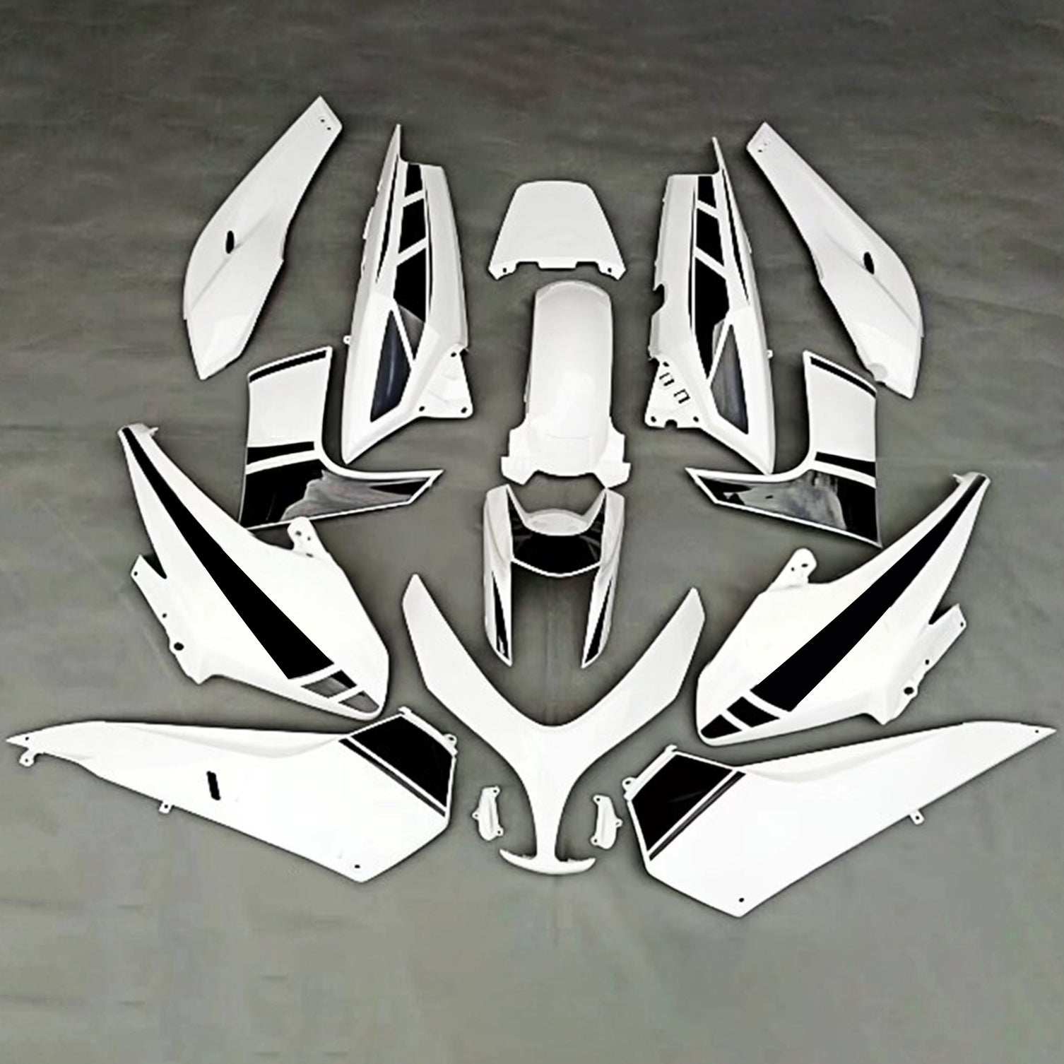 Amotopart 2019-2021 ヤマハ TMAX560 フェアリング ホワイト ブラックアクセントキット付き