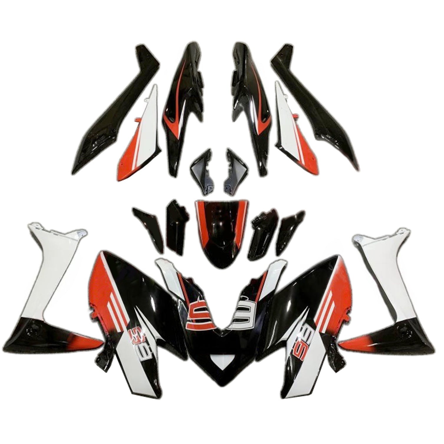 Amotopart 2019-2021 Yamaha TMAX560 Black White Red Fairing Kit