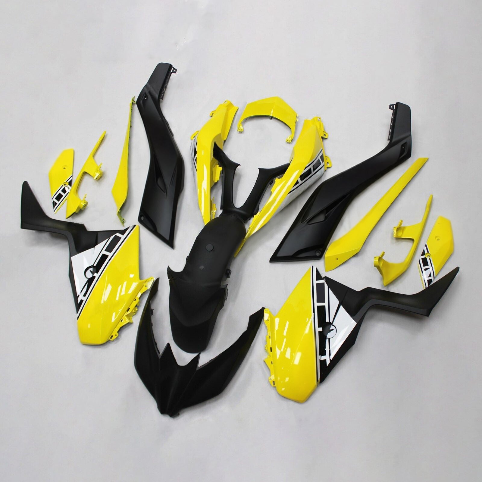 Amotopart 2017-2021 Yamaha Xmax300 Fairing Yellow & Black Style1 Kit