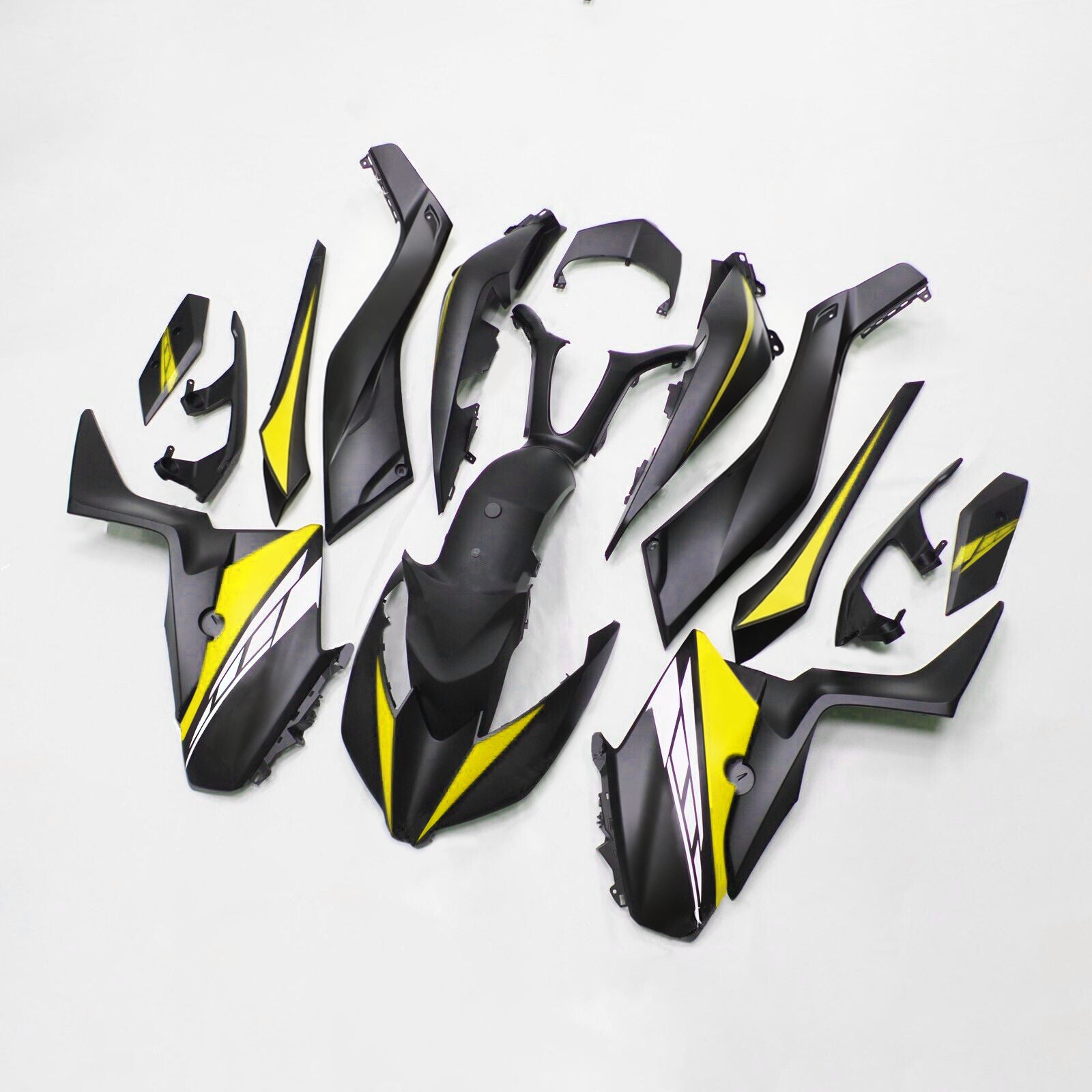 Amotopart 2017-2021 Yamaha Xmax300 Fairing Yellow & Black Style3 Kit
