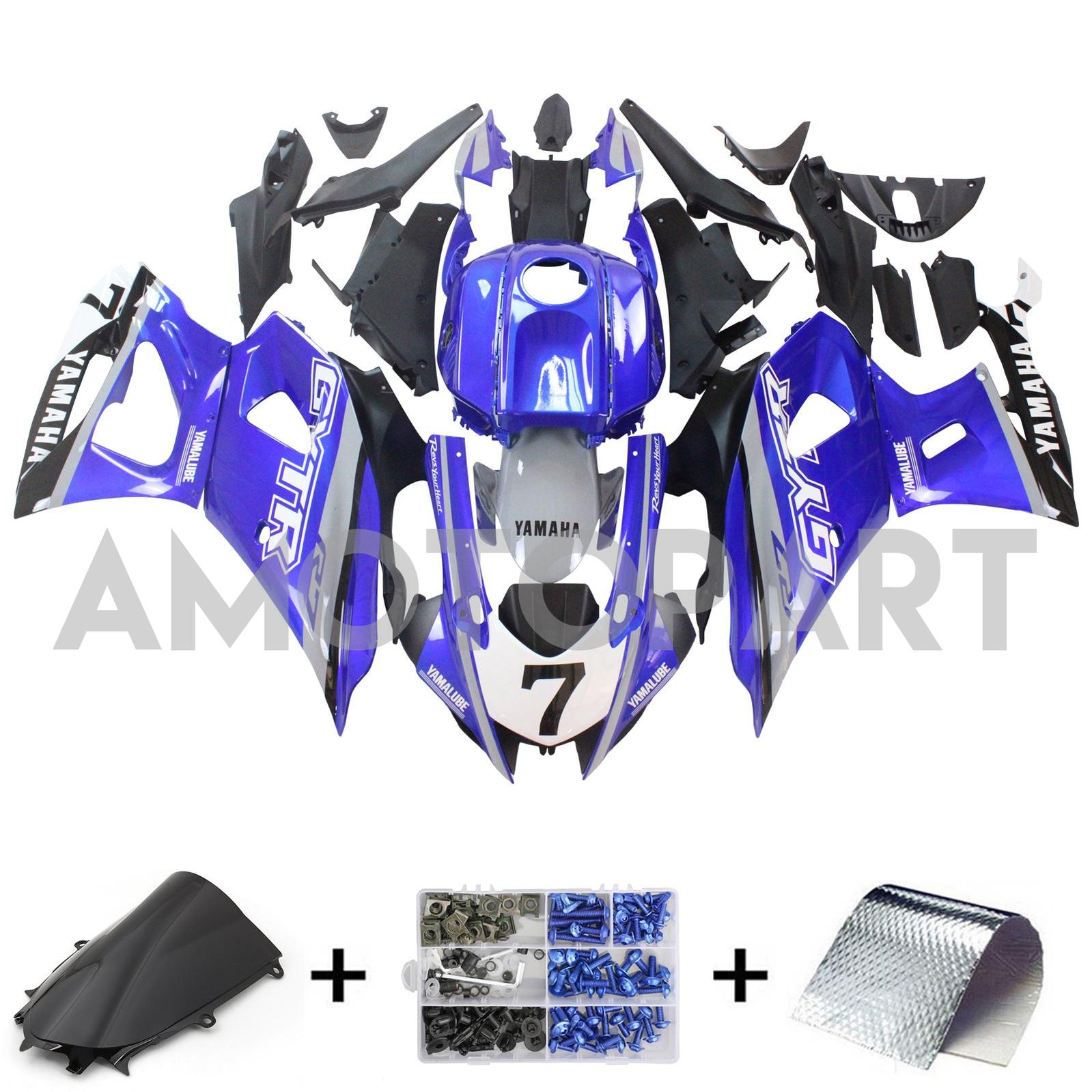 Amotopart 2021-2025 Yamaha YZF-R7 Blue Style2 Fairing Kit