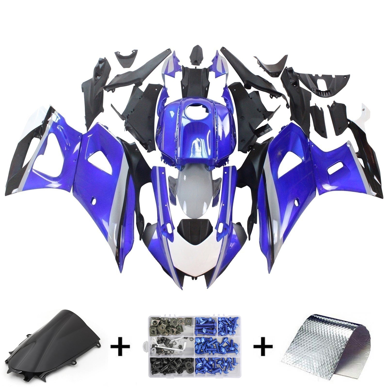 Amotopart 2021-2025 Yamaha YZF-R7 Blue Style2 Fairing Kit
