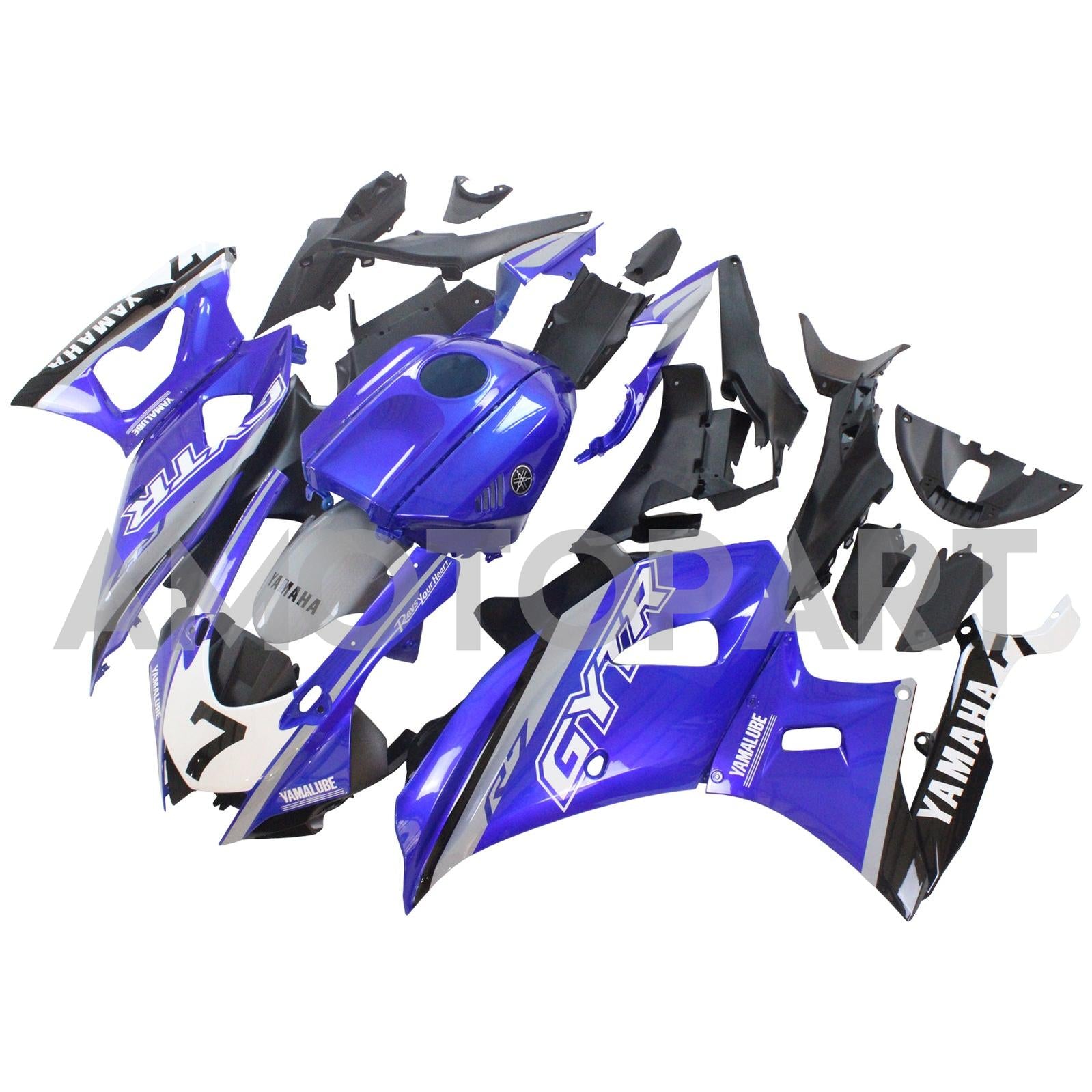 Amotopart 2021-2025 Yamaha YZF-R7 Blue Style2 Fairing Kit