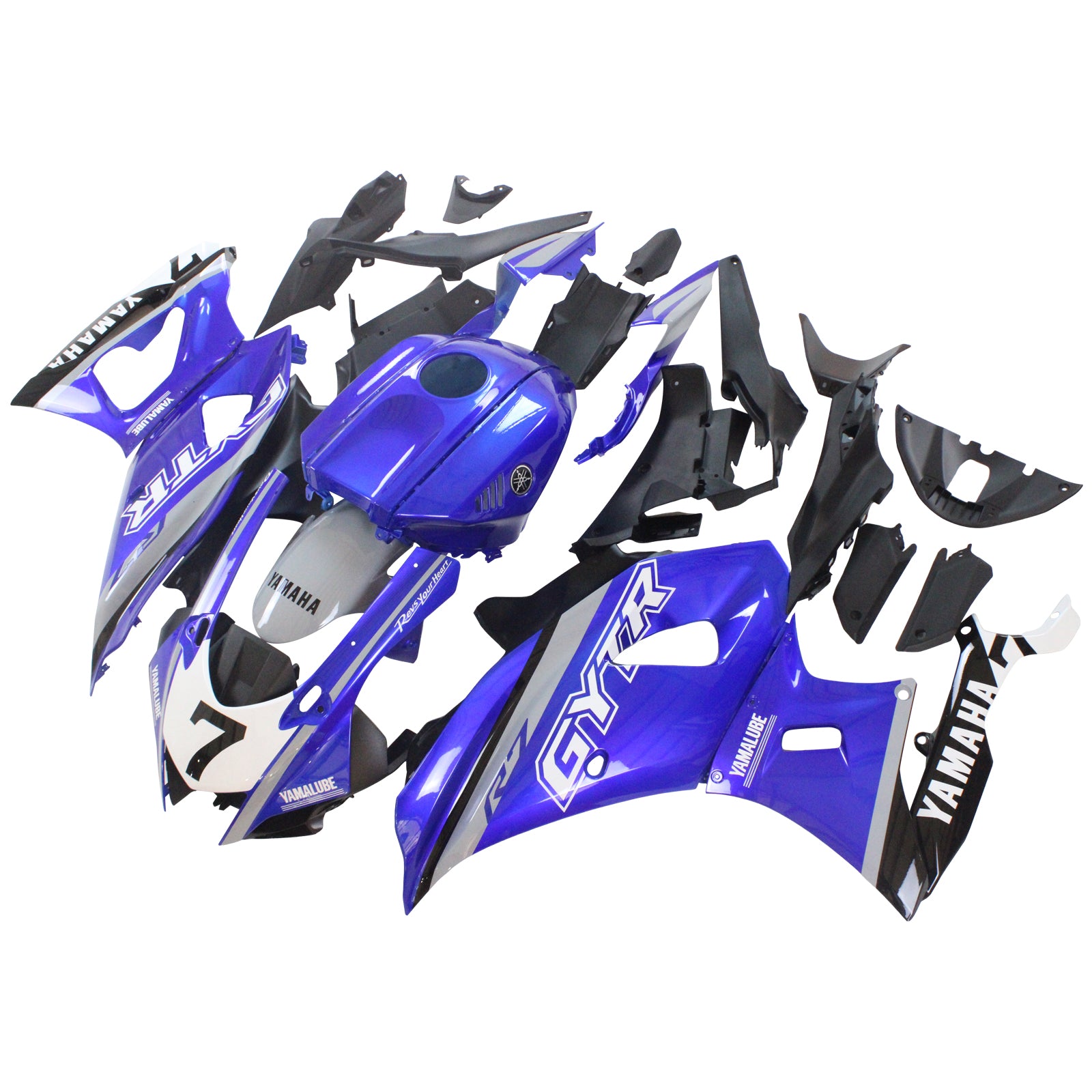 Amotopart 2021-2024 Yamaha YZF-R7 Blue Style2 Fairing Kit