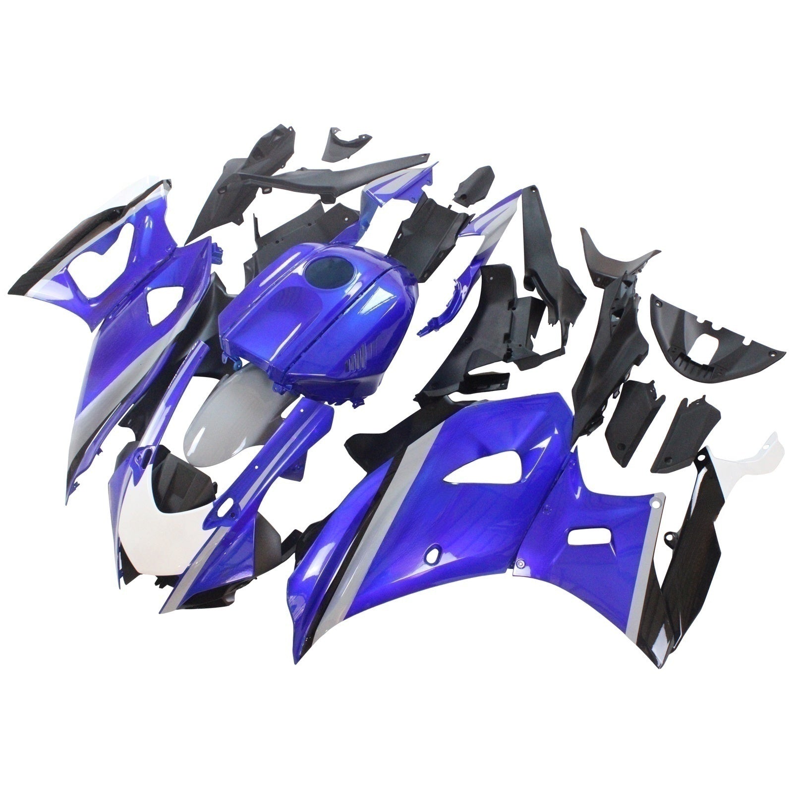 Amotopart 2021–2025 Yamaha YZF-R7 Blue Style2 Verkleidungsset