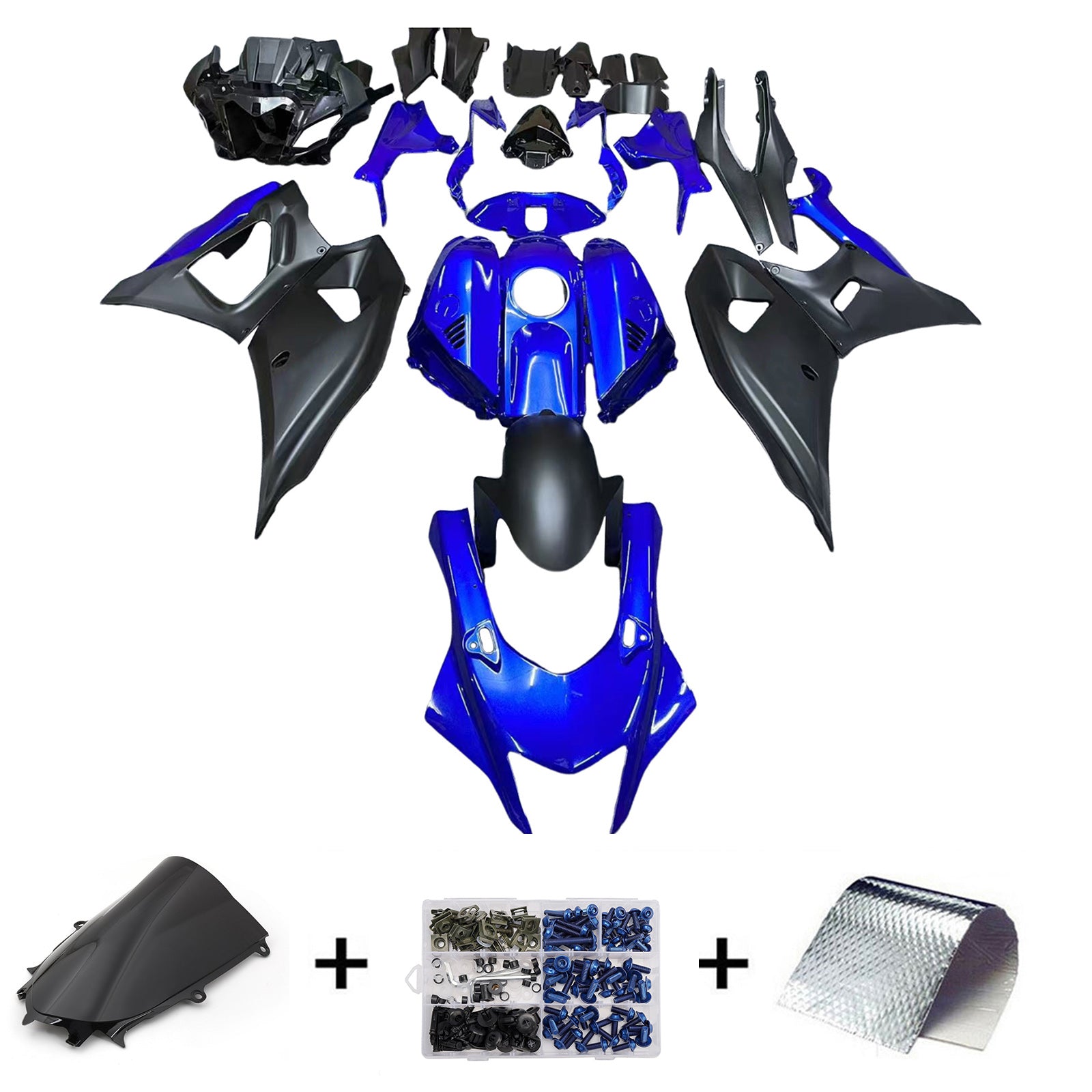 Amotopart 2021-2025 Yamaha YZF-R7 Blue Style4 Fairing Kit