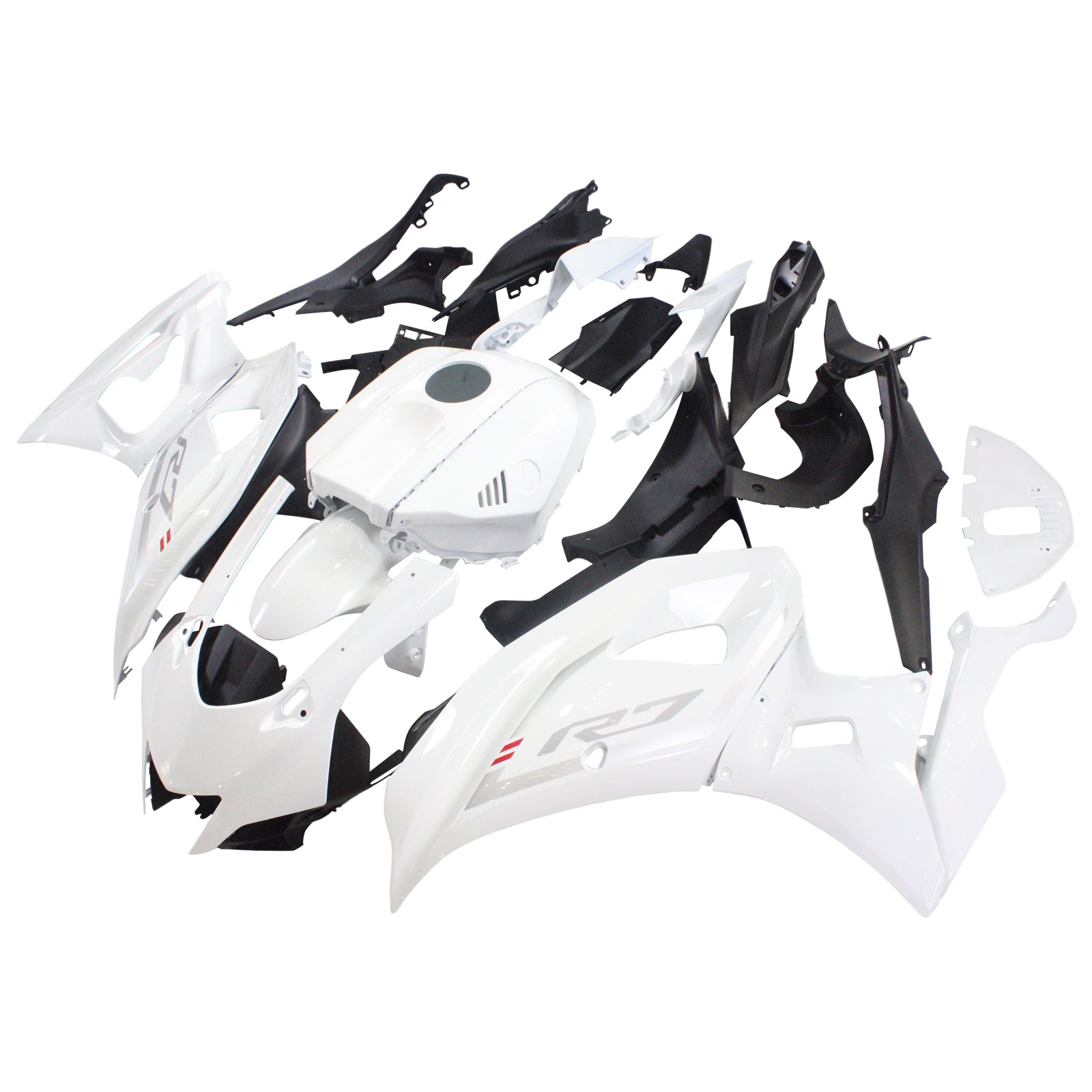 Amotopart 2021-2024 Yamaha YZF-R7 White Fairing Kit