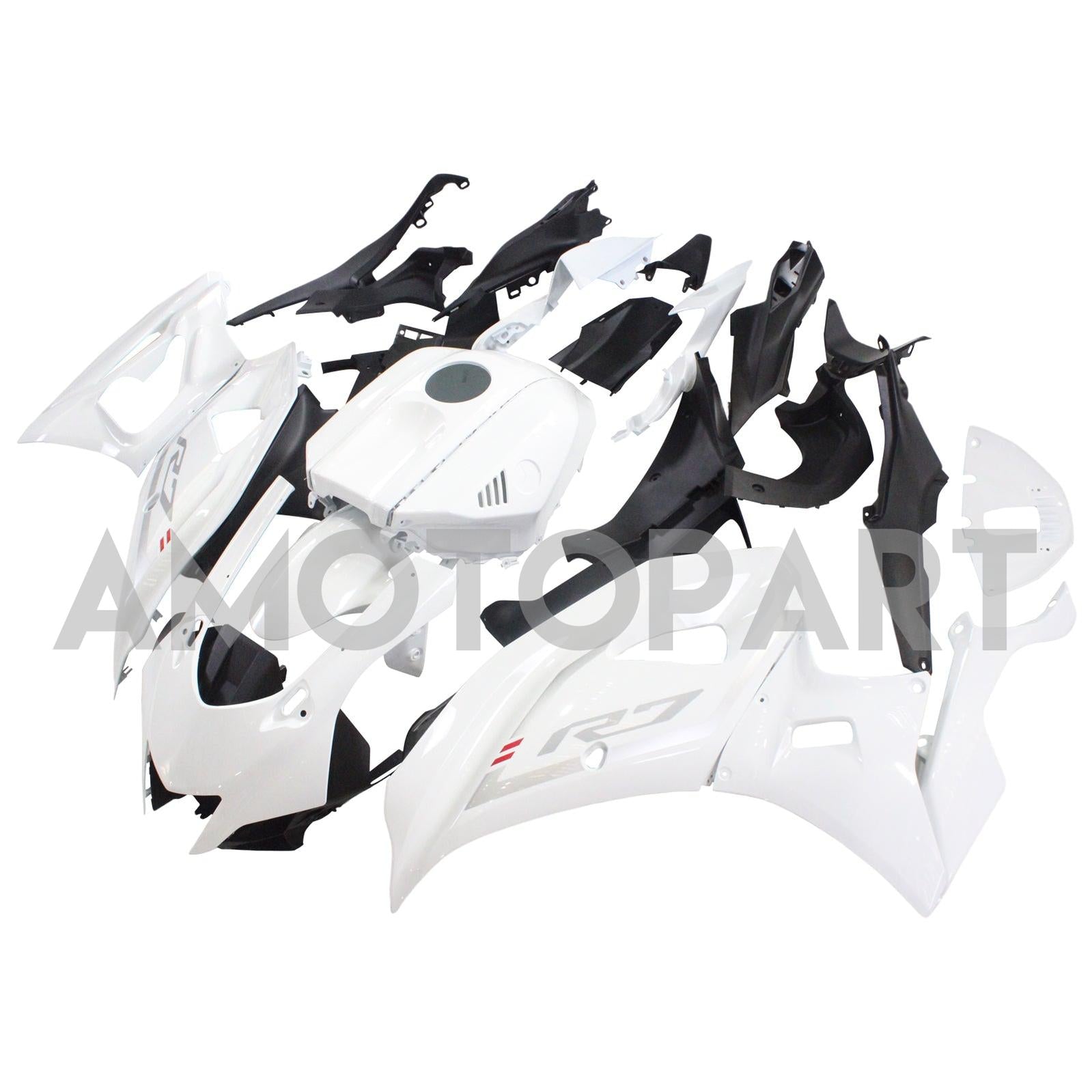 Amotopart 2021-2025 Yamaha YZF-R7 Kit de carenagem branca