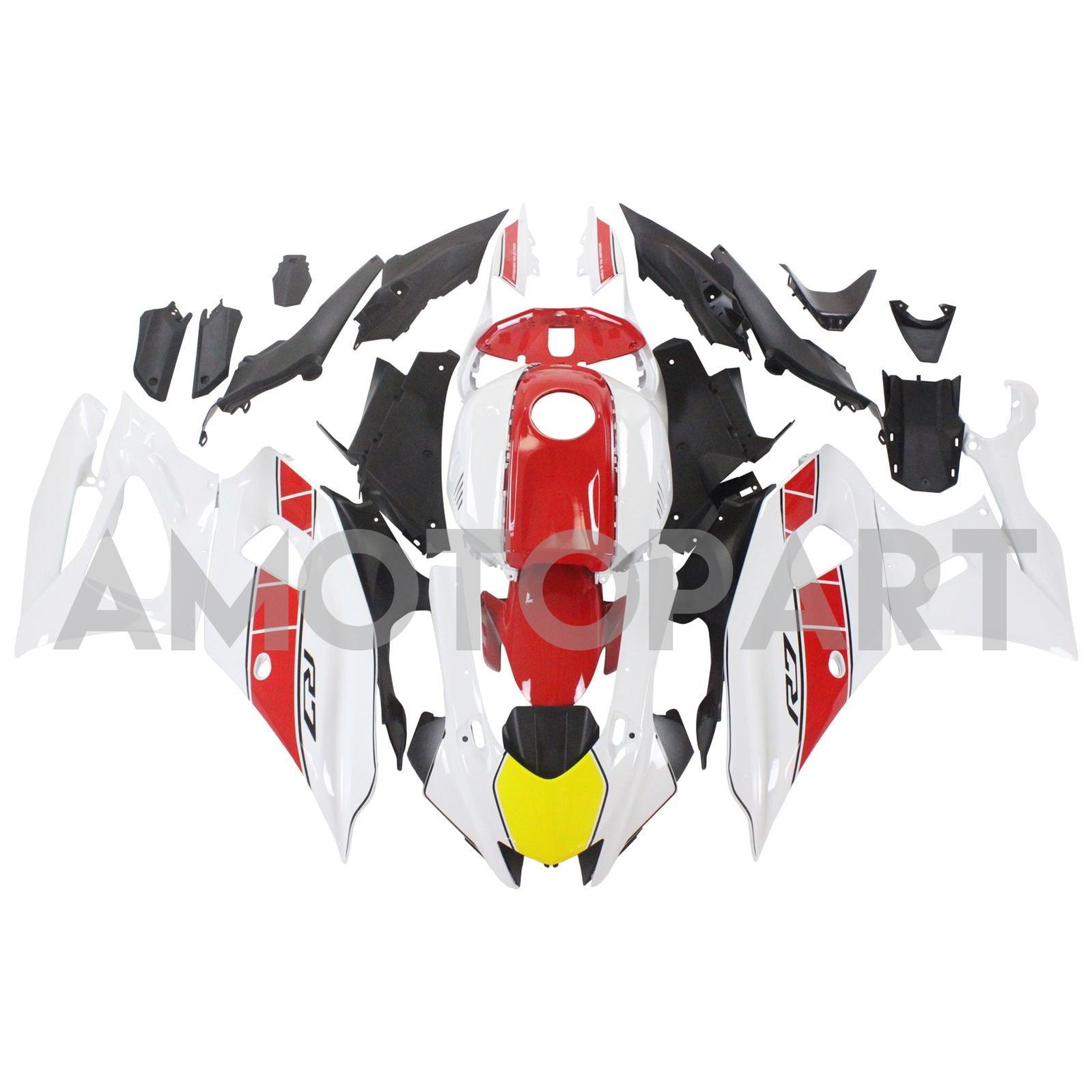 Amotopart 2021-2025 Yamaha YZF-R7 White&Red Fairing Kit