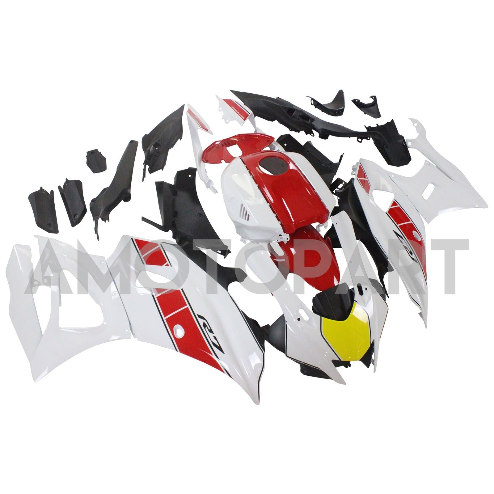 Amotopart 2021-2025 Yamaha YZF-R7 White&Red Fairing Kit