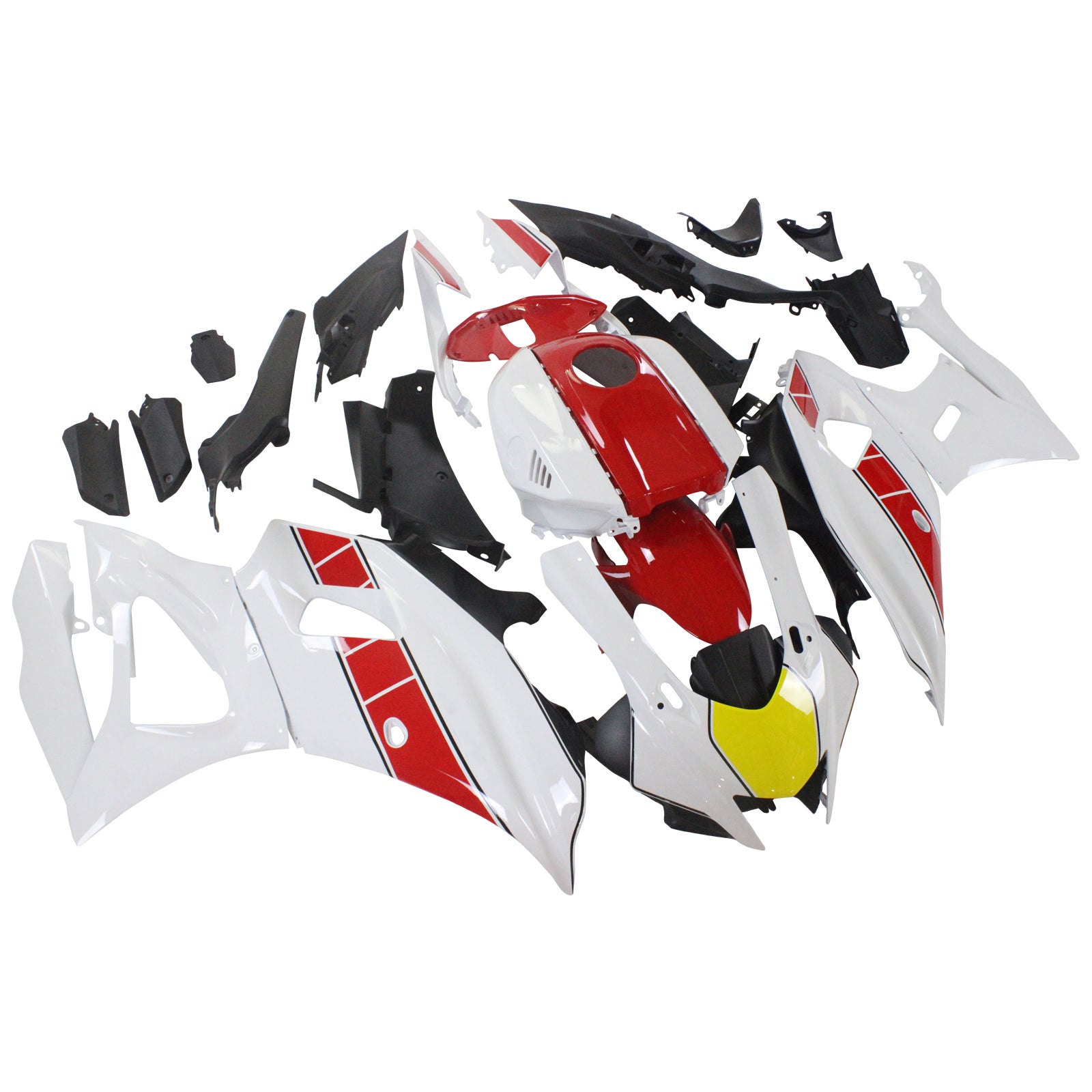 Amotopart 2021-2025 Yamaha YZF-R7 White&Red Fairing Kit