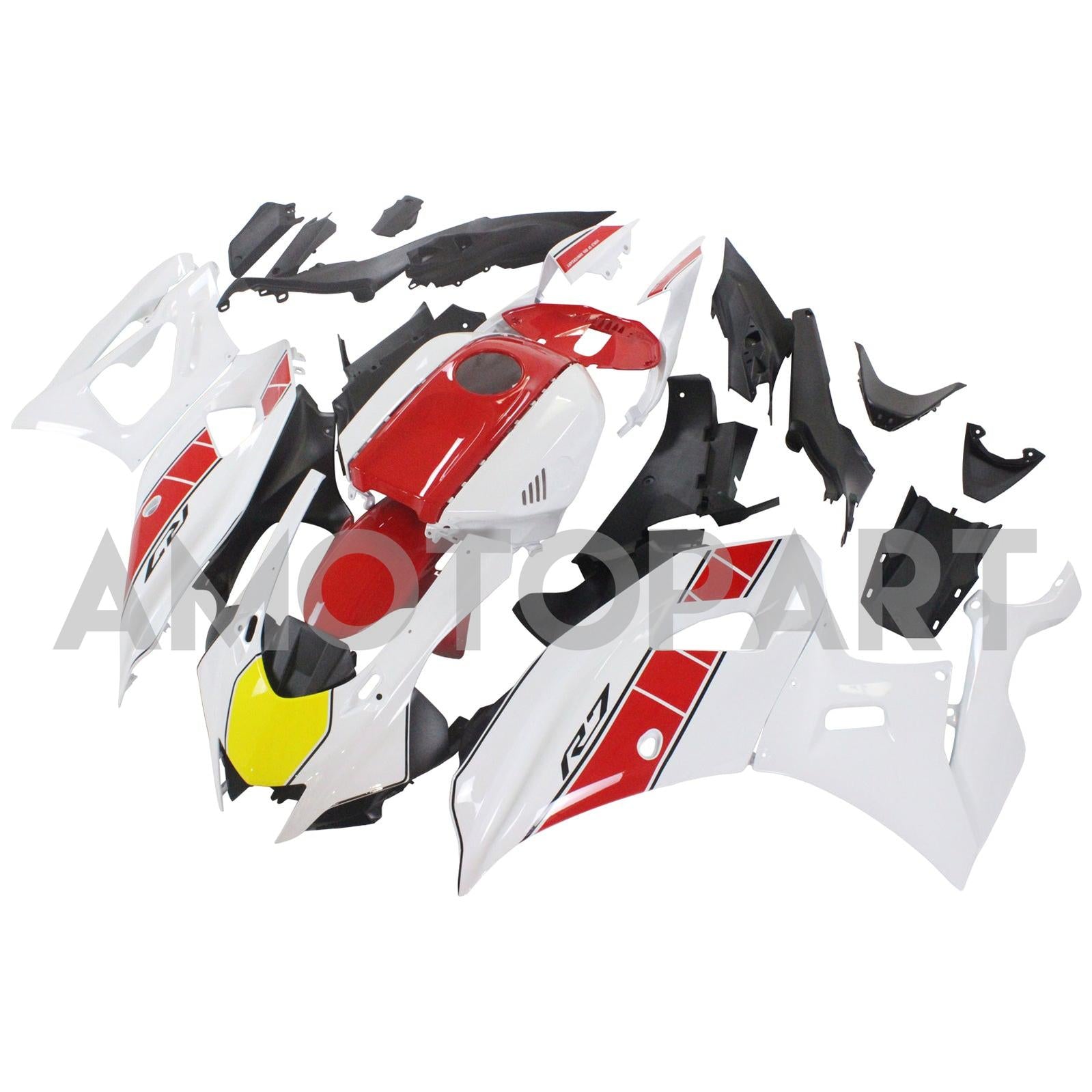 Amotopart 2021-2025 Yamaha YZF-R7 White&Red Fairing Kit