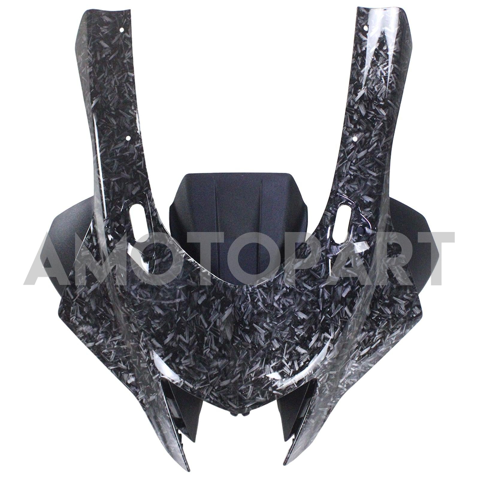 Amotopart 2021-2025 Yamaha YZF-R7 Carbon Fiber Marble Black Fairing Kit