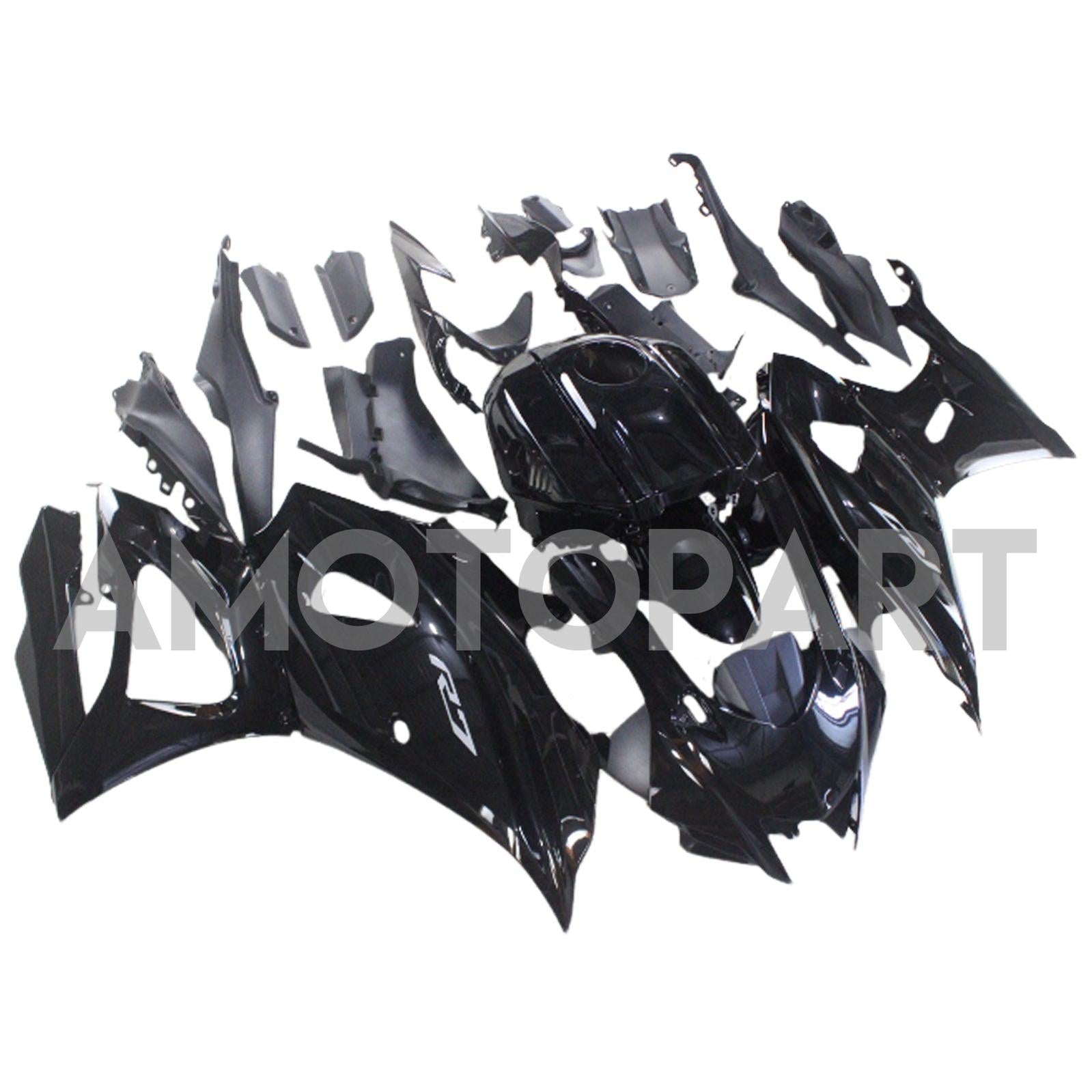 Amotopart 2021-2024 Yamaha YZF-R7 Kit de carenado negro brillante
