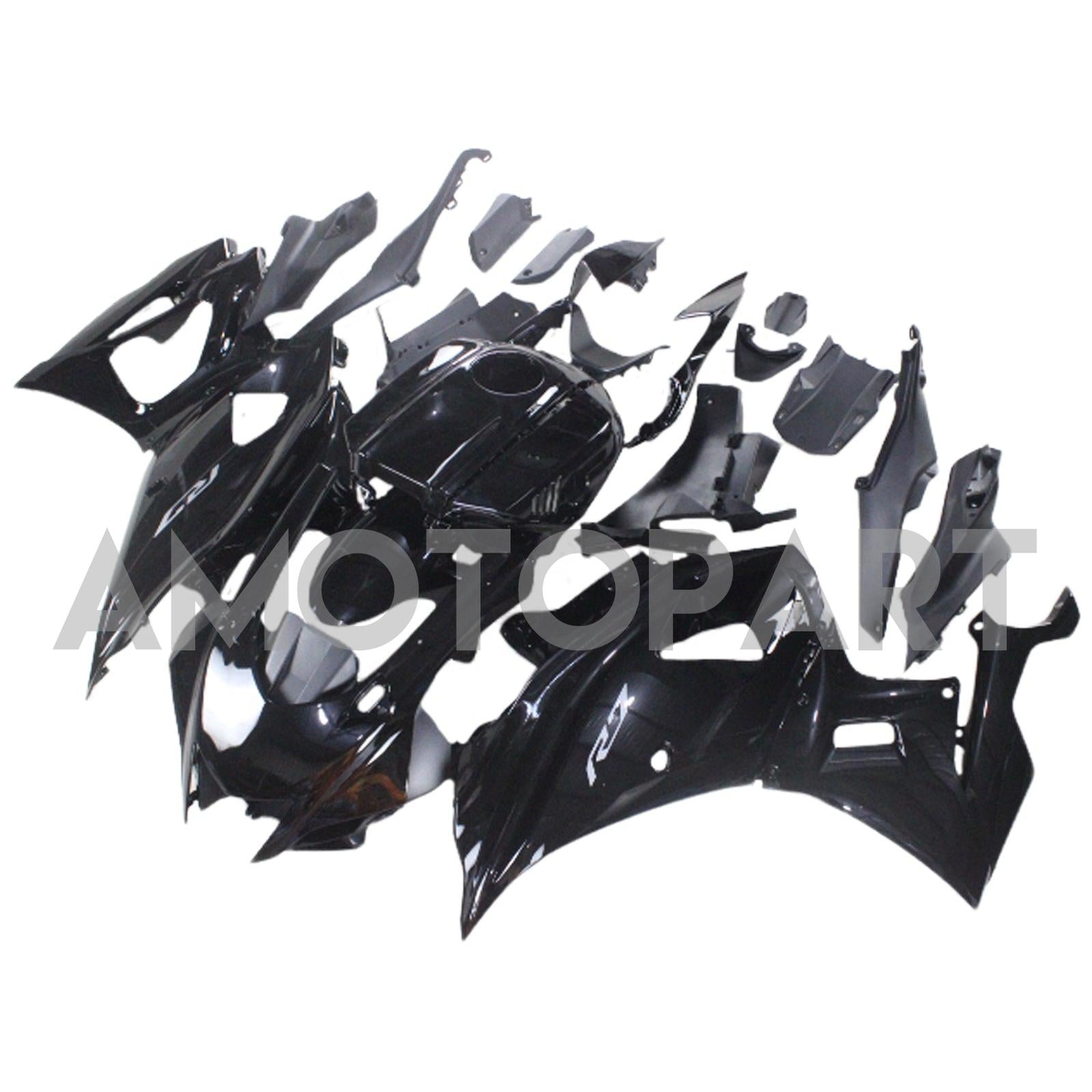 Amotopart 2021-2024 Yamaha YZF-R7 Kit de carenado negro brillante