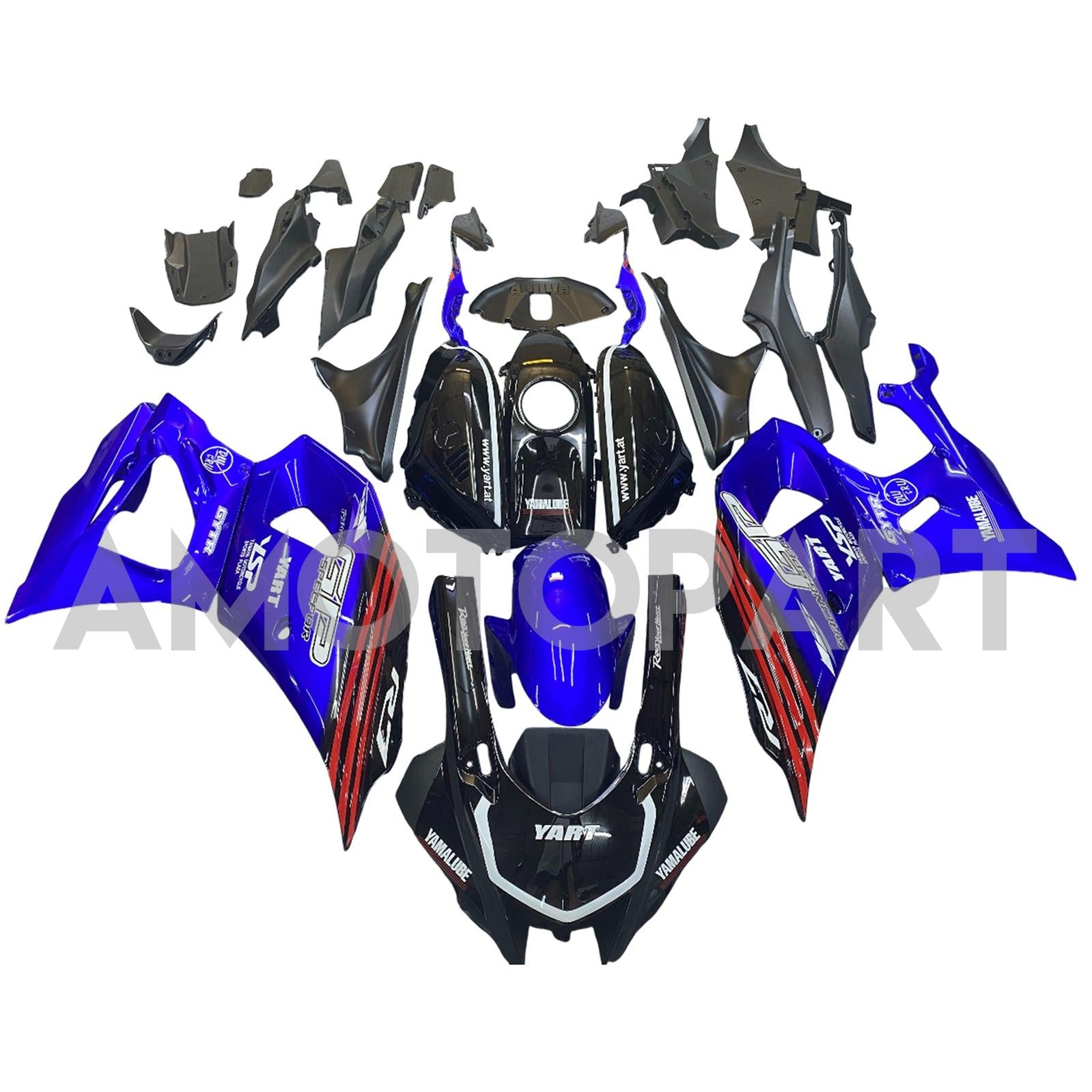 Amotopart 2021-2025 Yamaha YZF-R7 Blue&Black Style1 Fairing Kit
