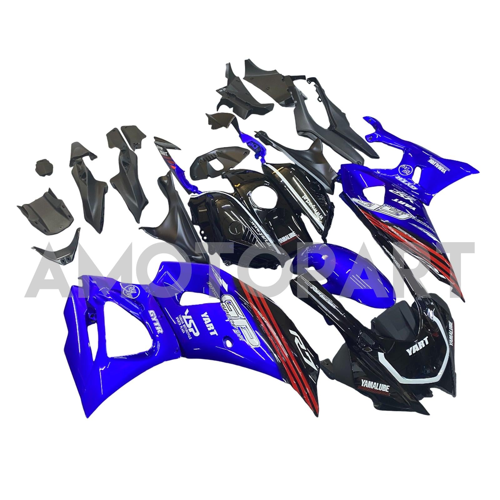 Amotopart 2021-2025 Yamaha YZF-R7 Blue&Black Style1 Fairing Kit