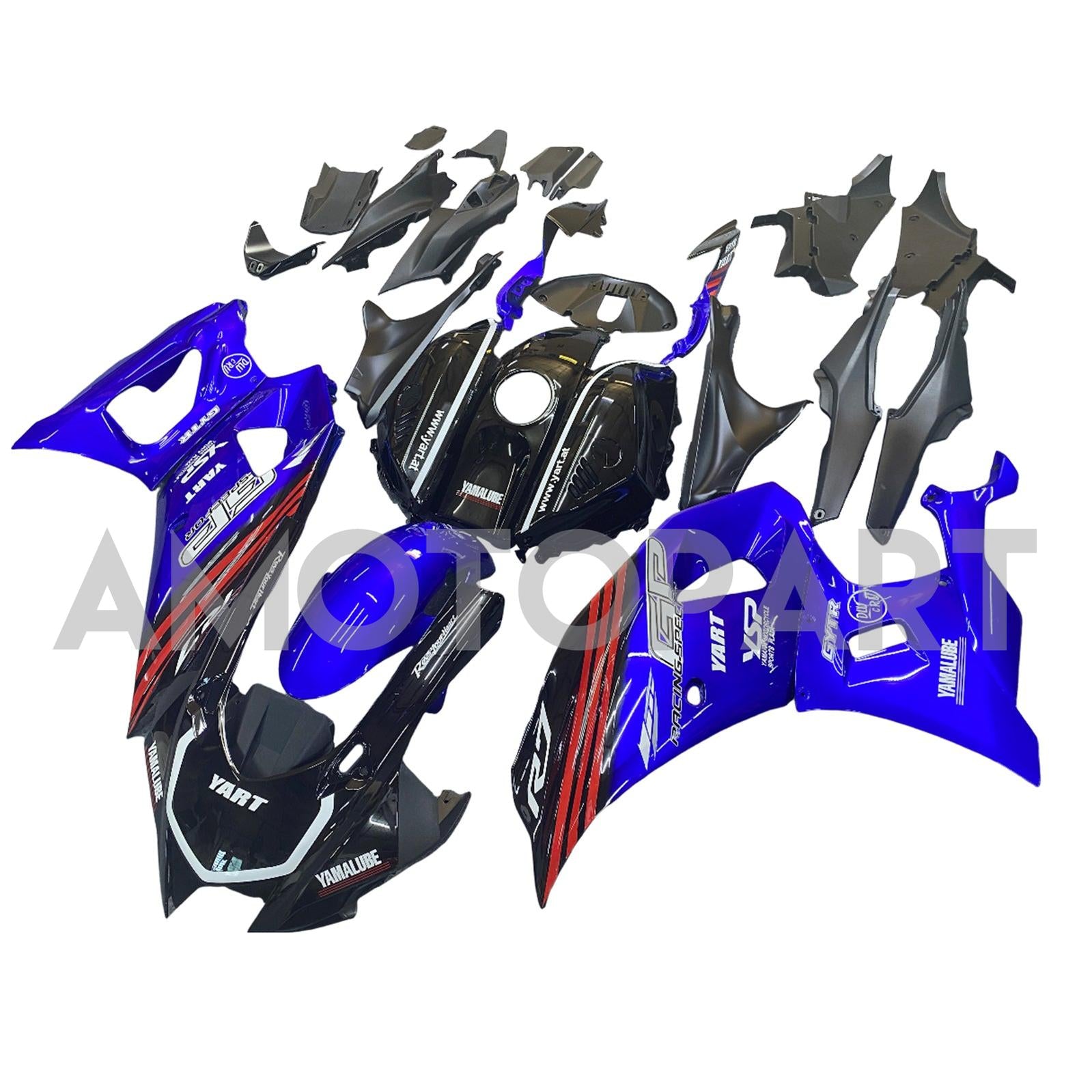 Amotopart 2021-2025 Yamaha YZF-R7 Blue&Black Style1 Fairing Kit