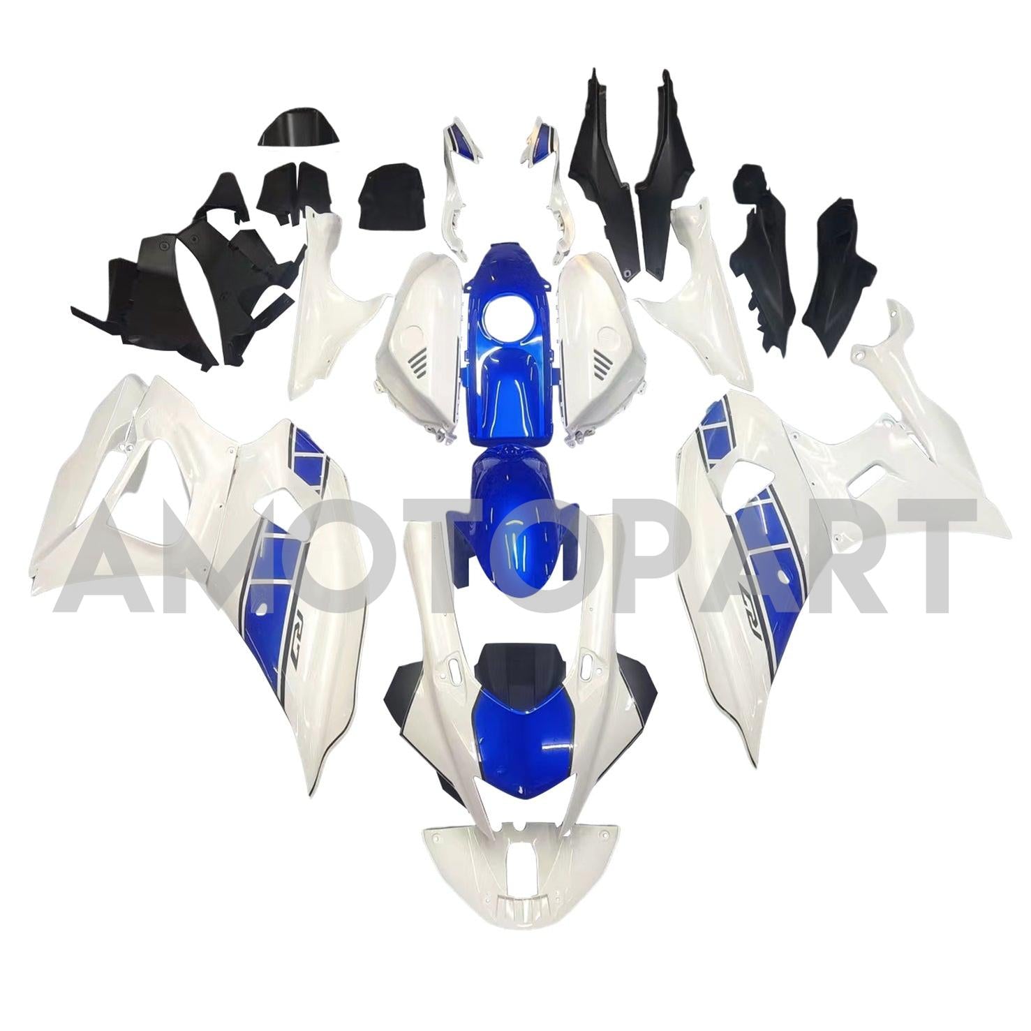 Amotopart 2021-2025 Yamaha YZF-R7 Blue&White Style2 Fairing Kit