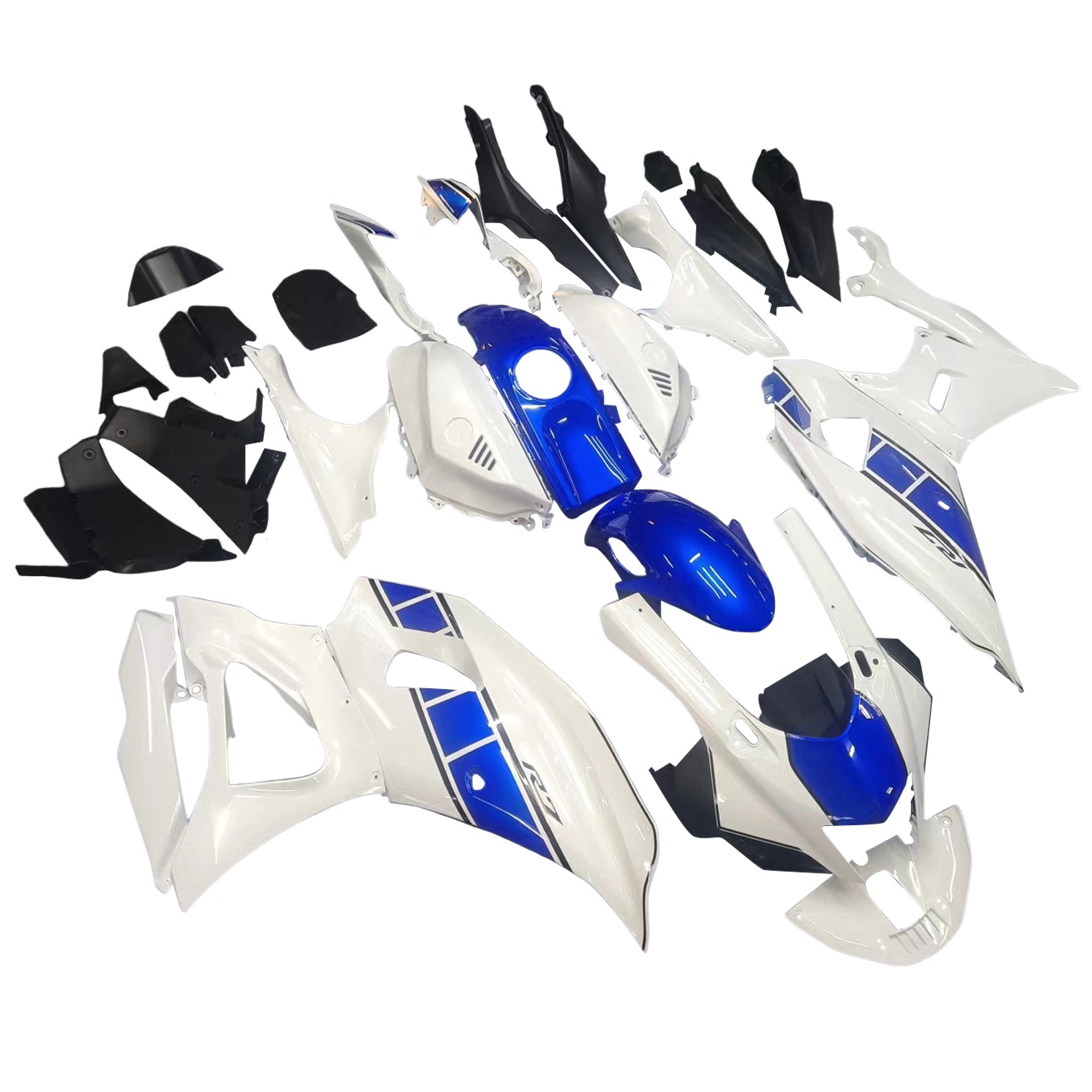 Amotopart 2021-2024 ヤマハ YZF-R7 ブルー&ホワイト スタイル 2 フェアリングキット
