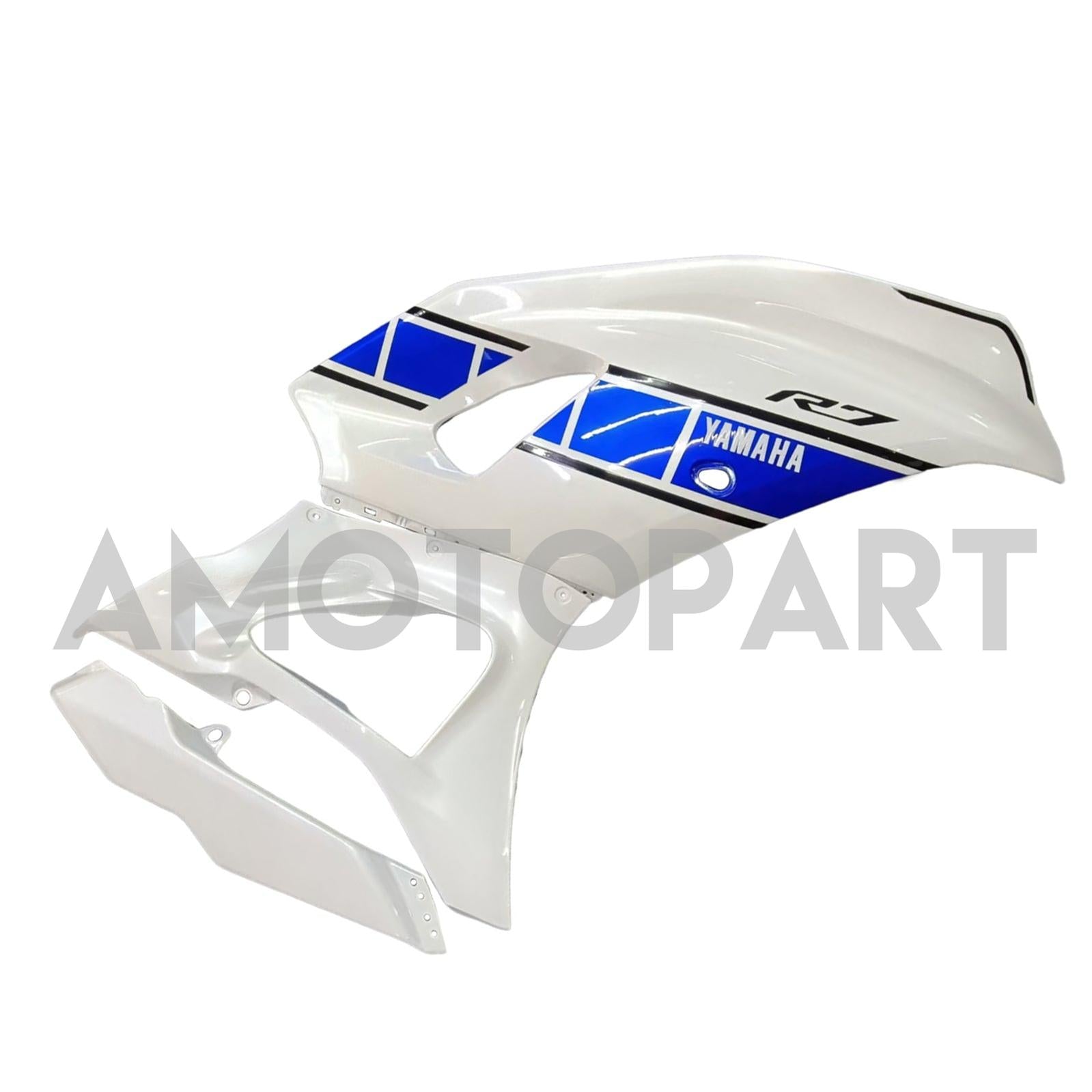 Amotopart 2021–2025 Yamaha YZF-R7 Blau&Weißes Style1-Verkleidungskit