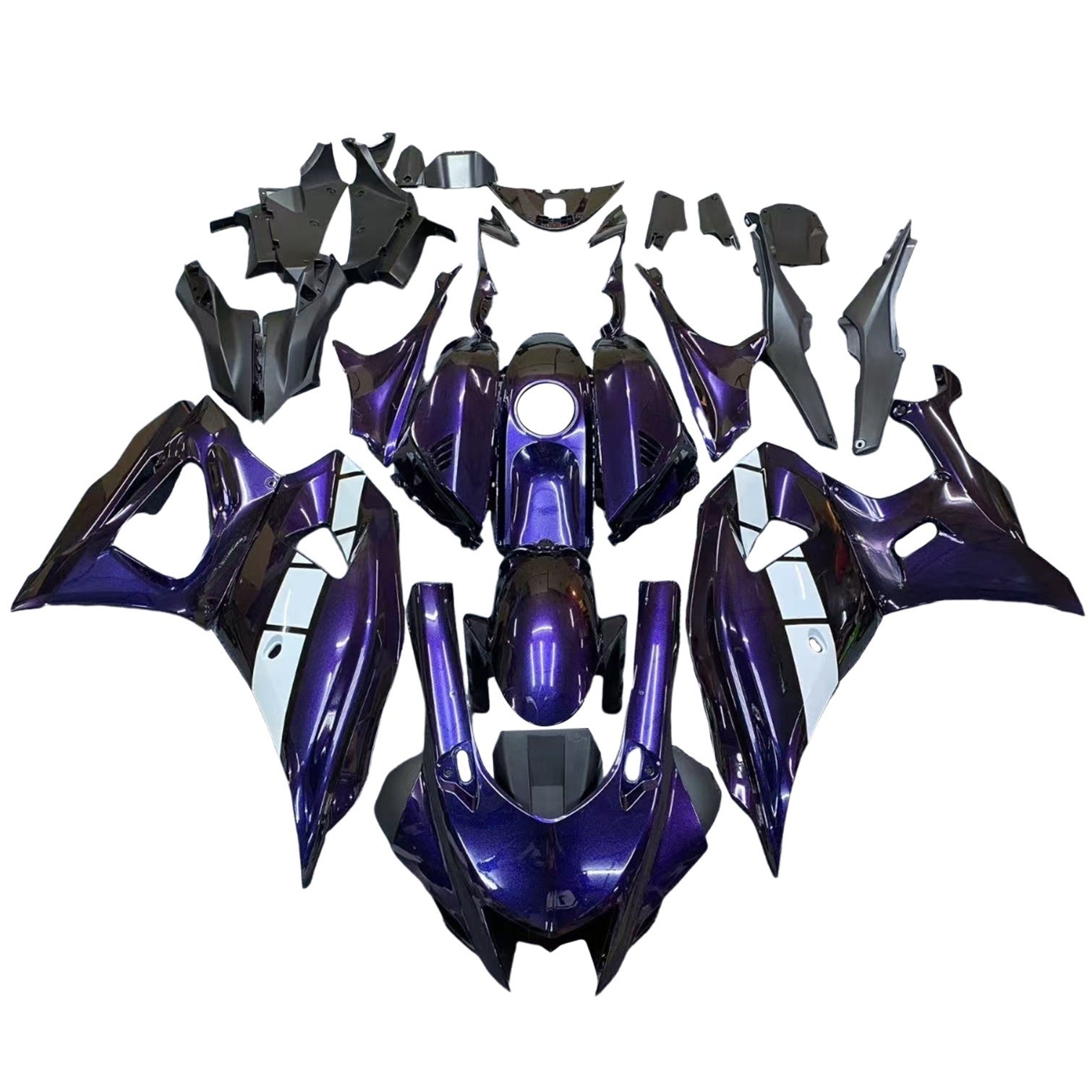 Amotopart 2021-2024 ヤマハ YZF-R7 グラデーションブルー&パープル Style1 フェアリングキット