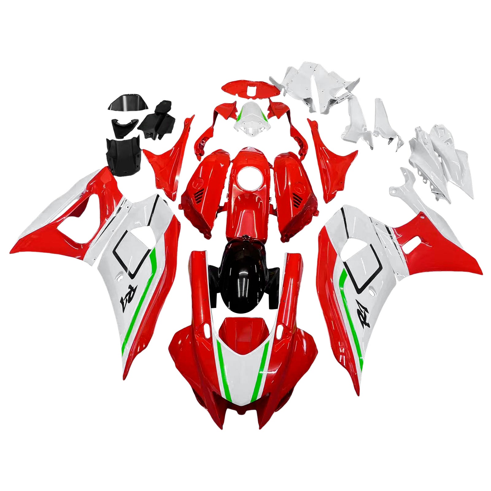 Kit carena Amotopart 2021-2024 Yamaha YZF-R7 Bianco Rosso