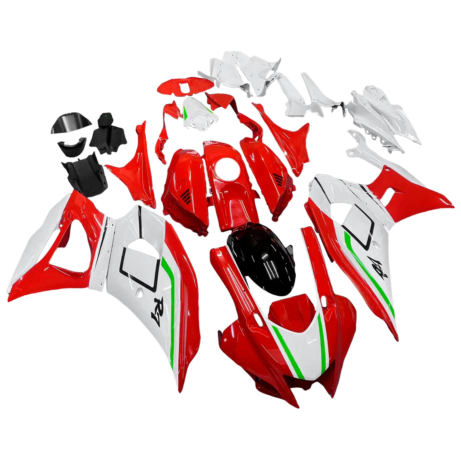 Amotopart 2021-2025 Yamaha YZF-R7 White Red Fairing Kit