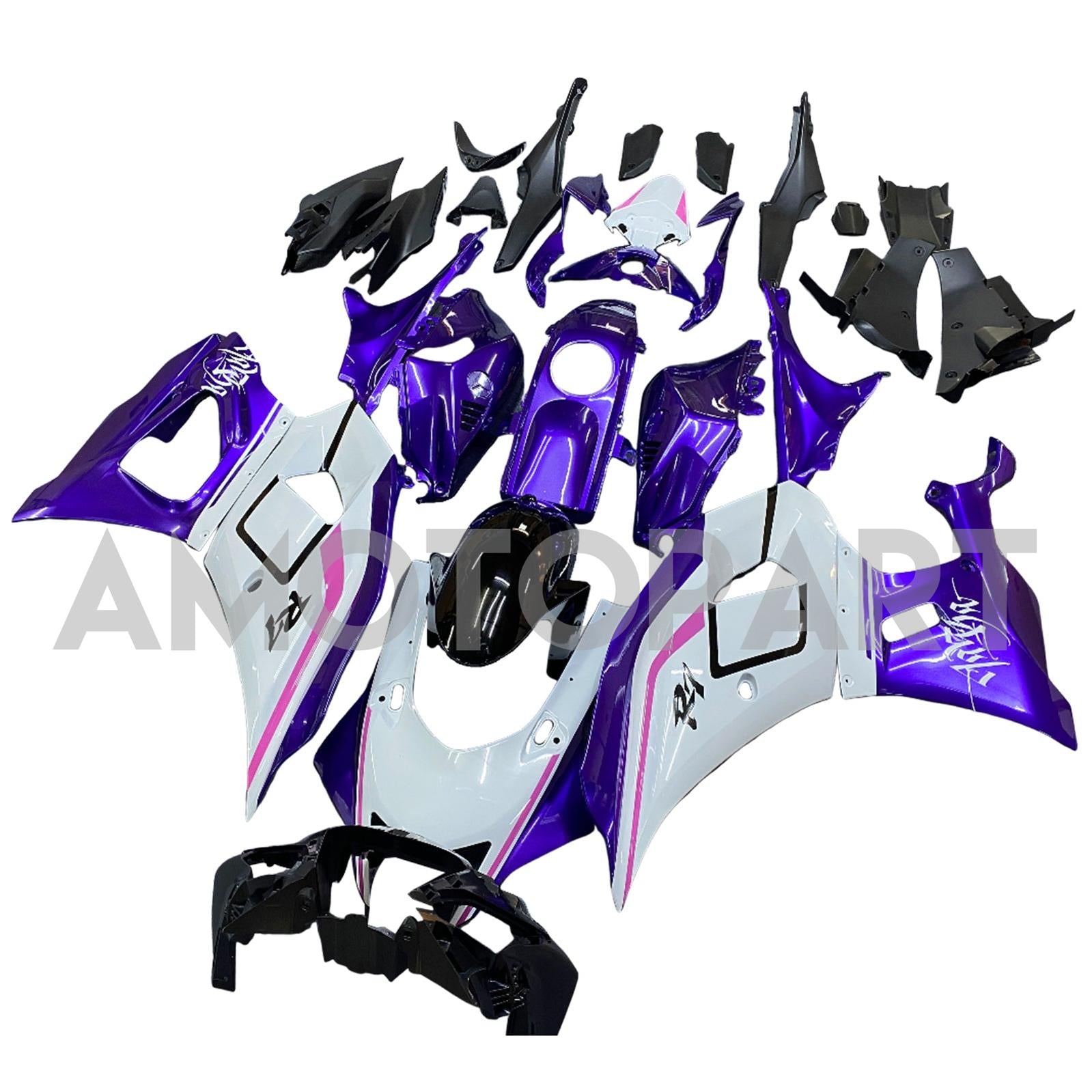 Amotopart 2021-2025 Yamaha YZF-R7 White Blue Fairing Kit