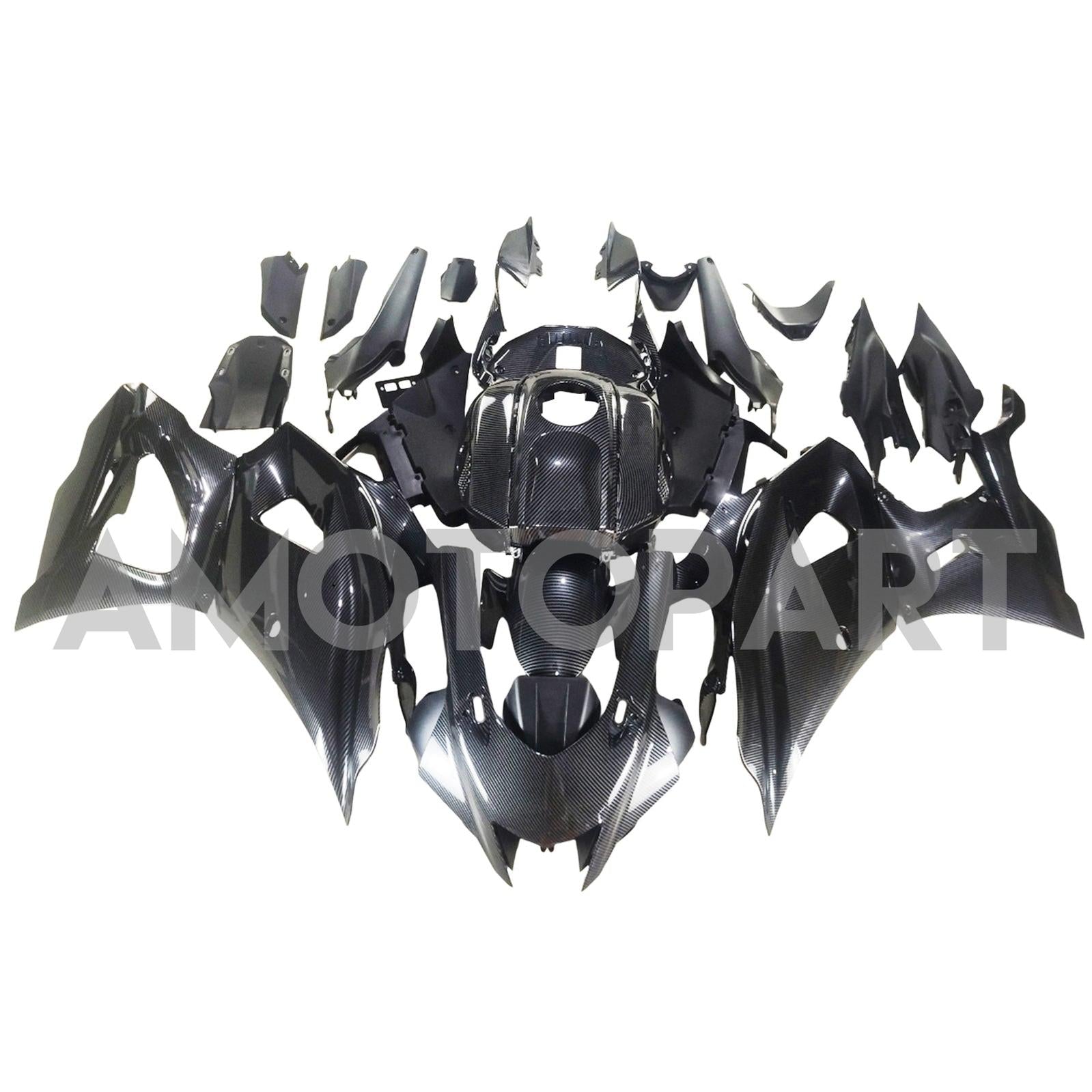 Amotopart 2021-2025 Yamaha YZF-R7 Carbon Fiber Black Fairing Kit