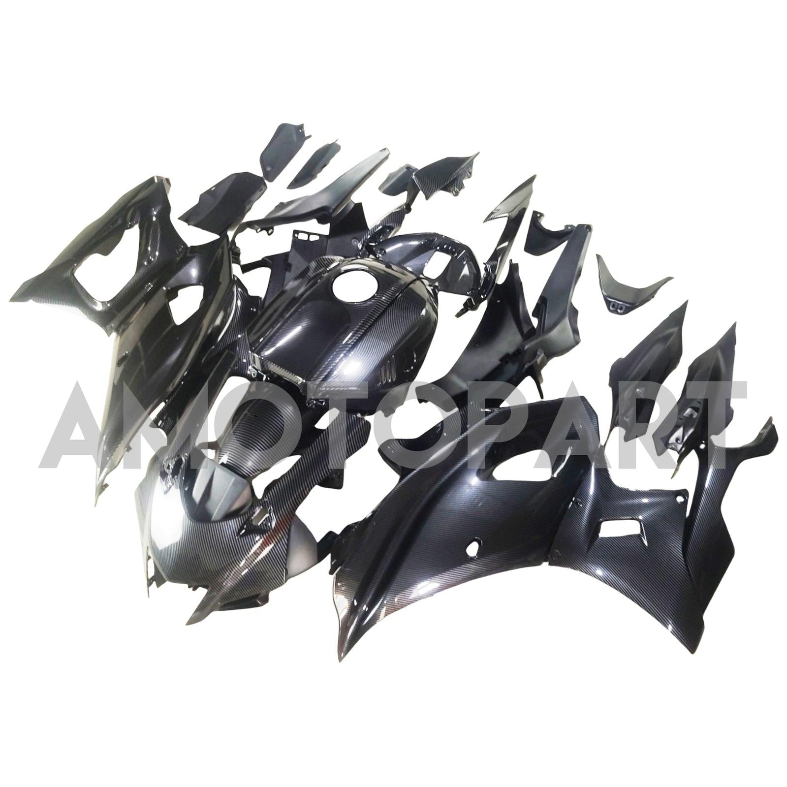 Amotopart 2021-2025 Yamaha YZF-R7 Carbon Fiber Black Fairing Kit