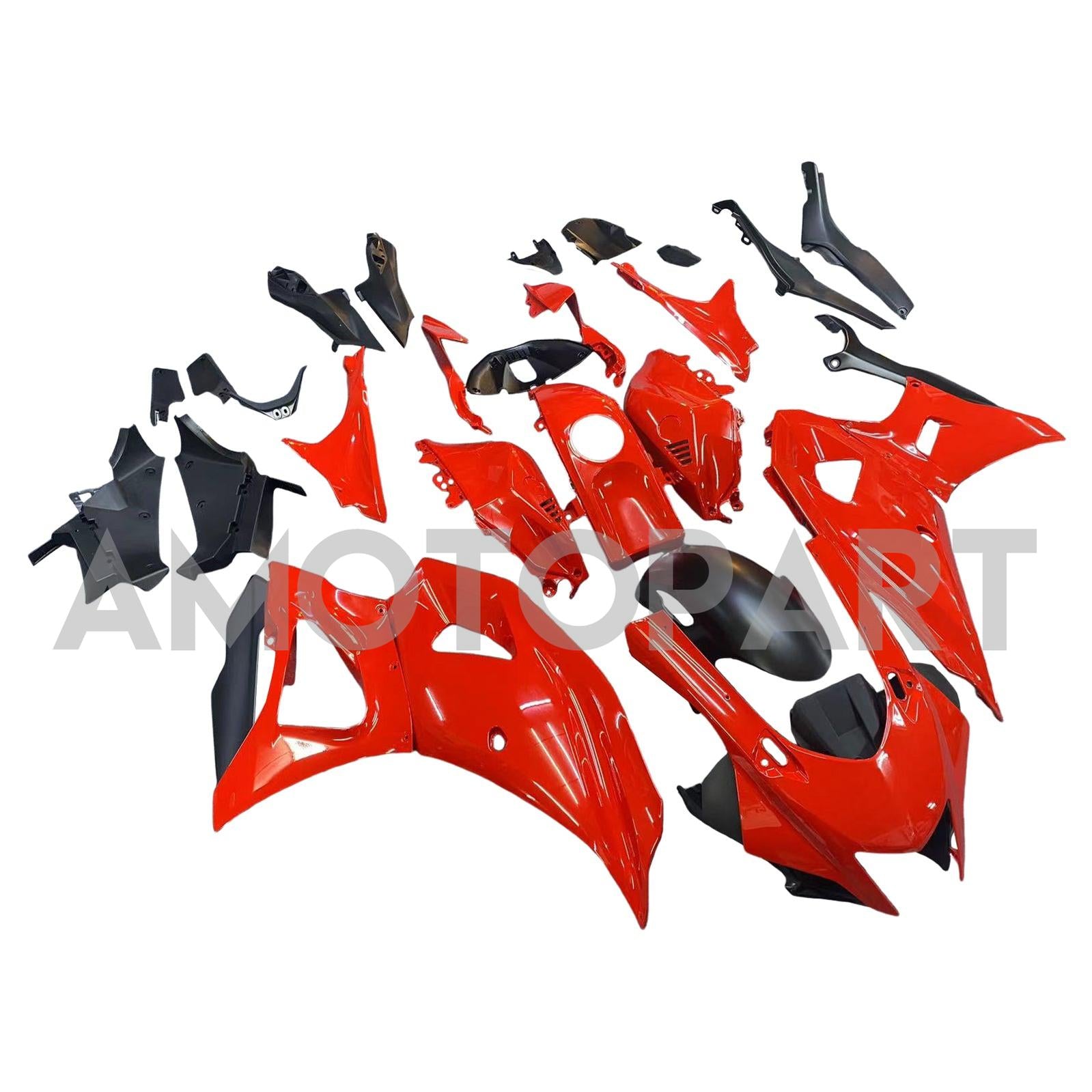 Amotopart 2021-2025 Yamaha YZF-R7 Black Red Fairing Kit