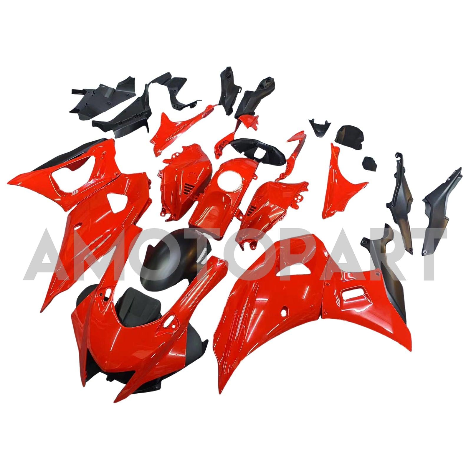 Amotopart 2021-2025 Yamaha YZF-R7 Black Red Fairing Kit